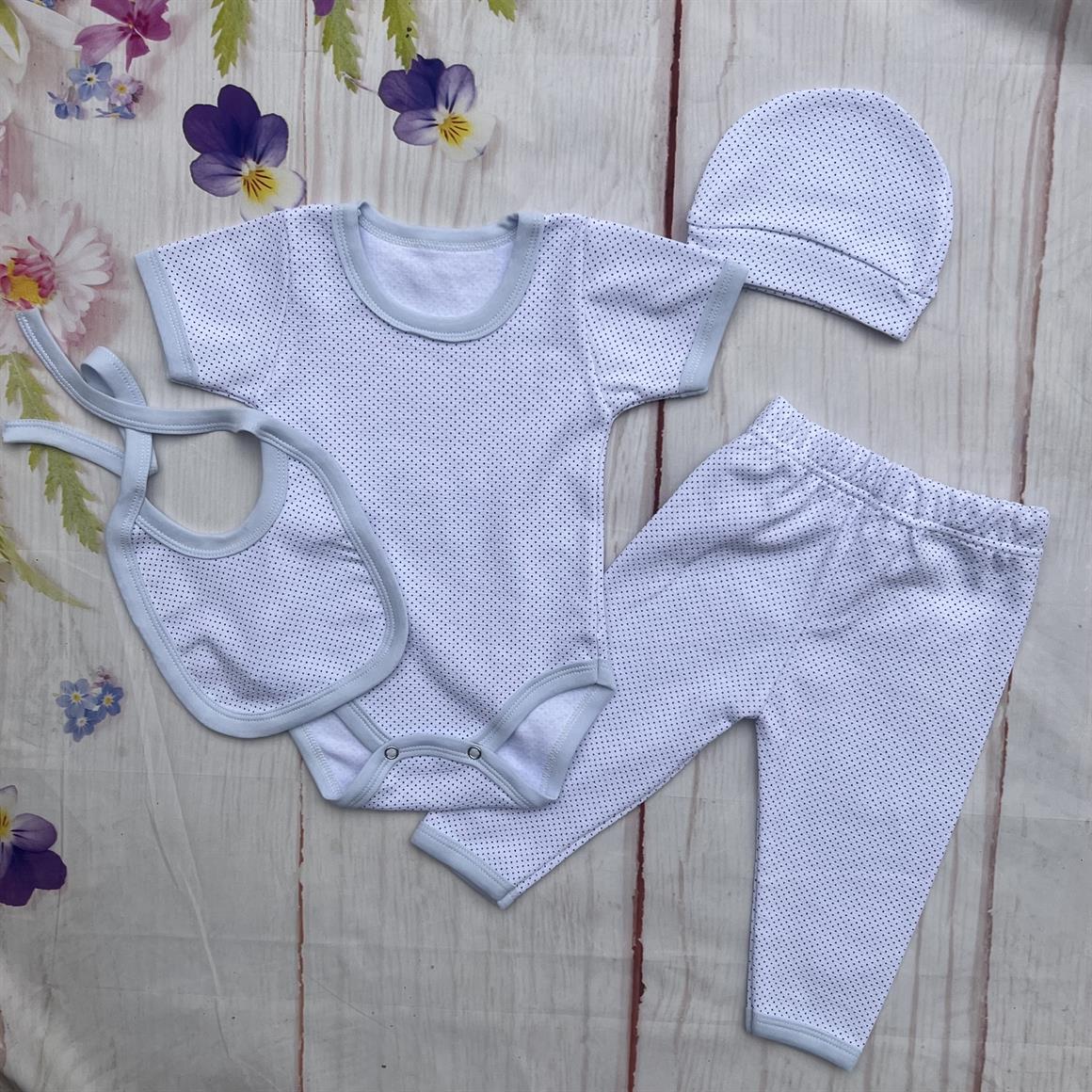 Siyah Noktalı 4'lü Body Seti