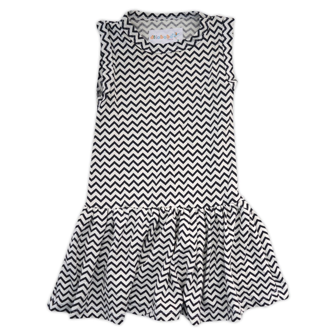 Zigzag Çizgili Elbise