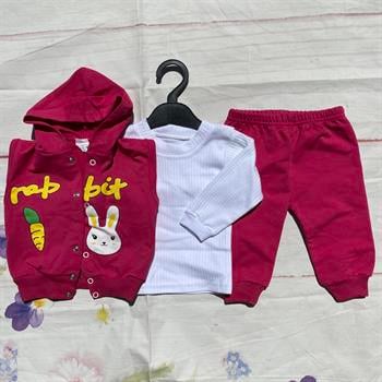 Kapşonlu 3'lü Takım 0/6 Ay