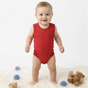 Kırmızı Çıtçıtlı Atlet Bebek Badi 0-3-6-9-12 Ay