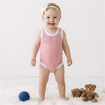 Pembe Çıtçıtlı Atlet Bebek Badi 0-3-6 Ay