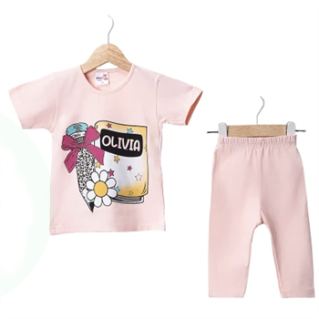 Taytlı Bebek Çocuk Tunik Takım 2-3-4-5 Yaş