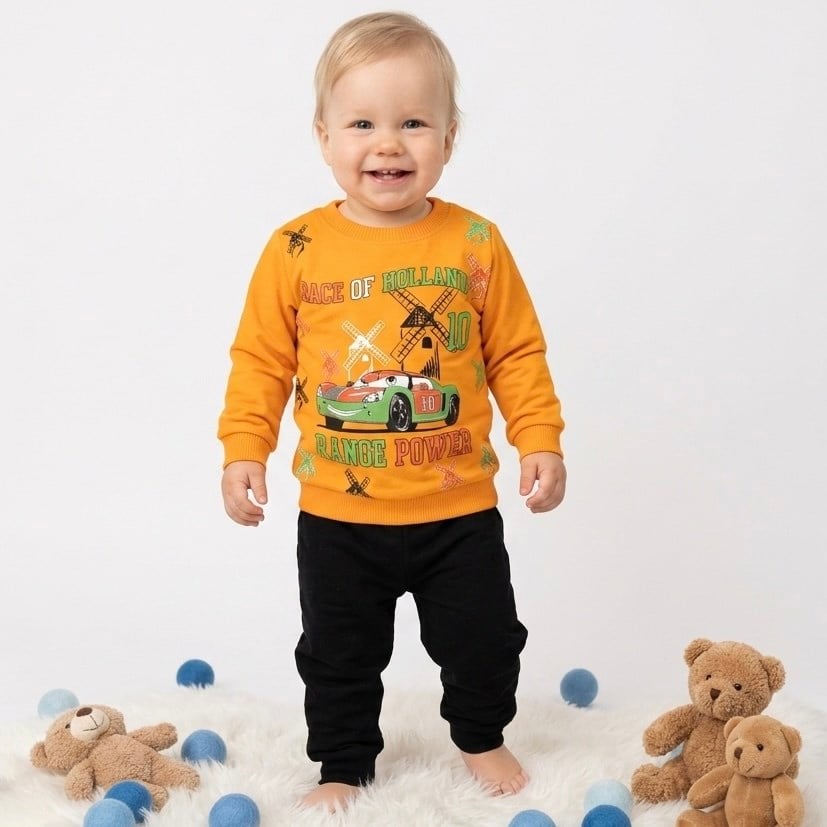 Araba Baskılı Mevsimlik Bebek Takımı 1 Yaş