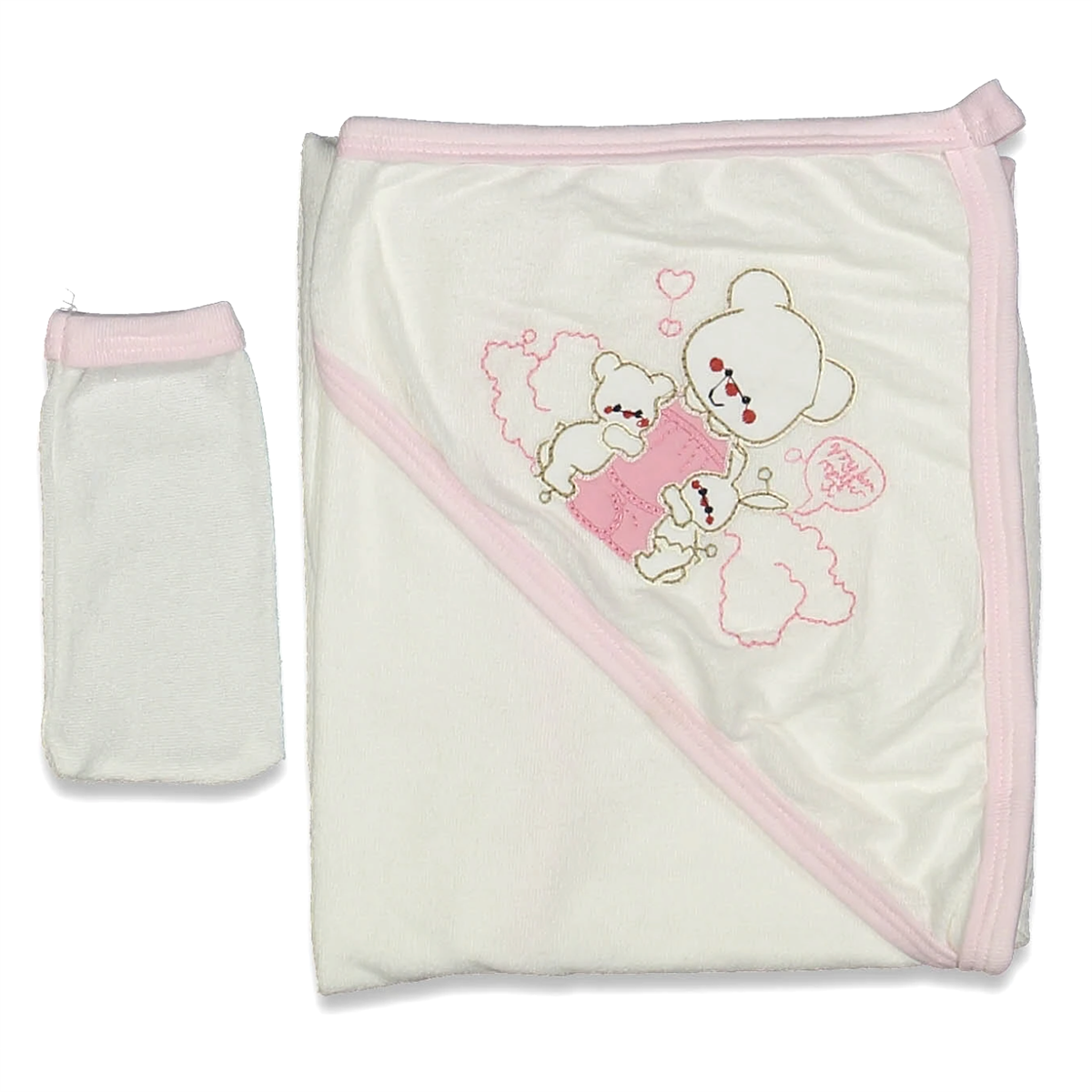 Ayıcık İşlemeli Havlu Silgi Seti