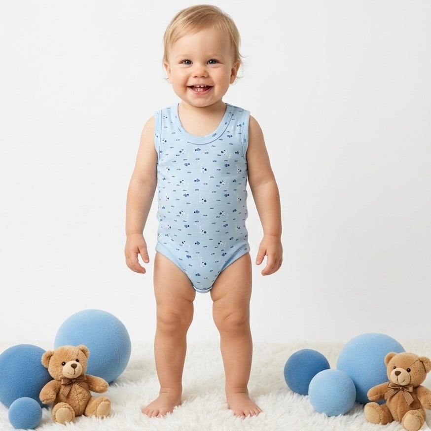 Balık Baskılı Atlet Badi 6-24 Ay