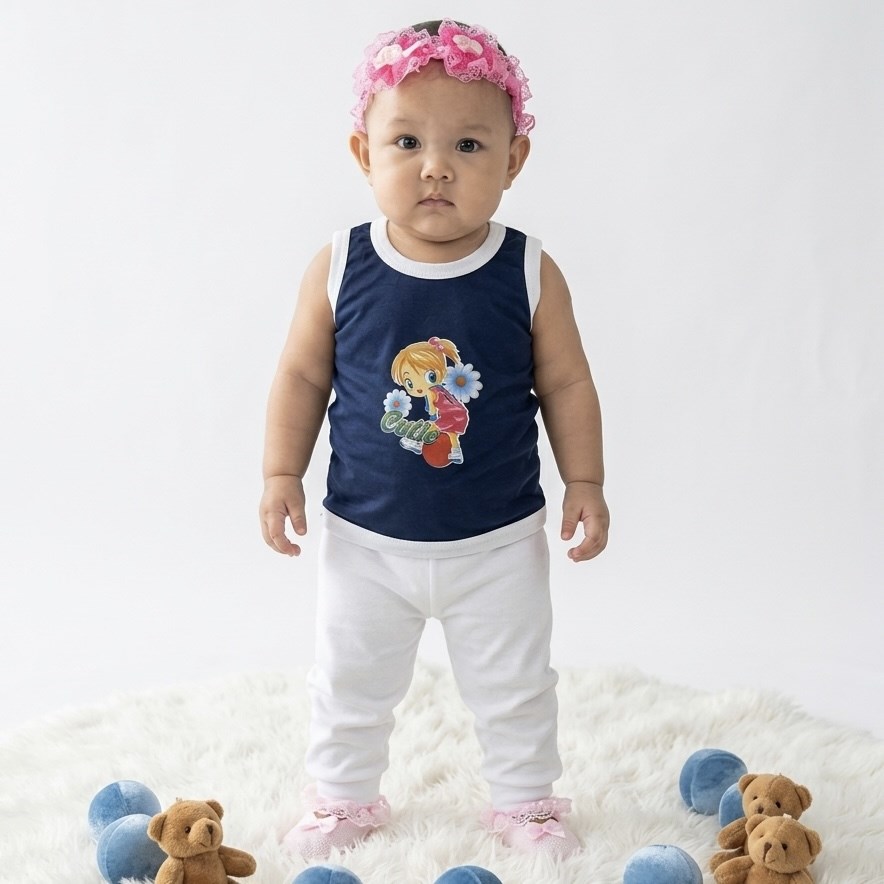 Baskılı Bebek Atlet 6 Ay