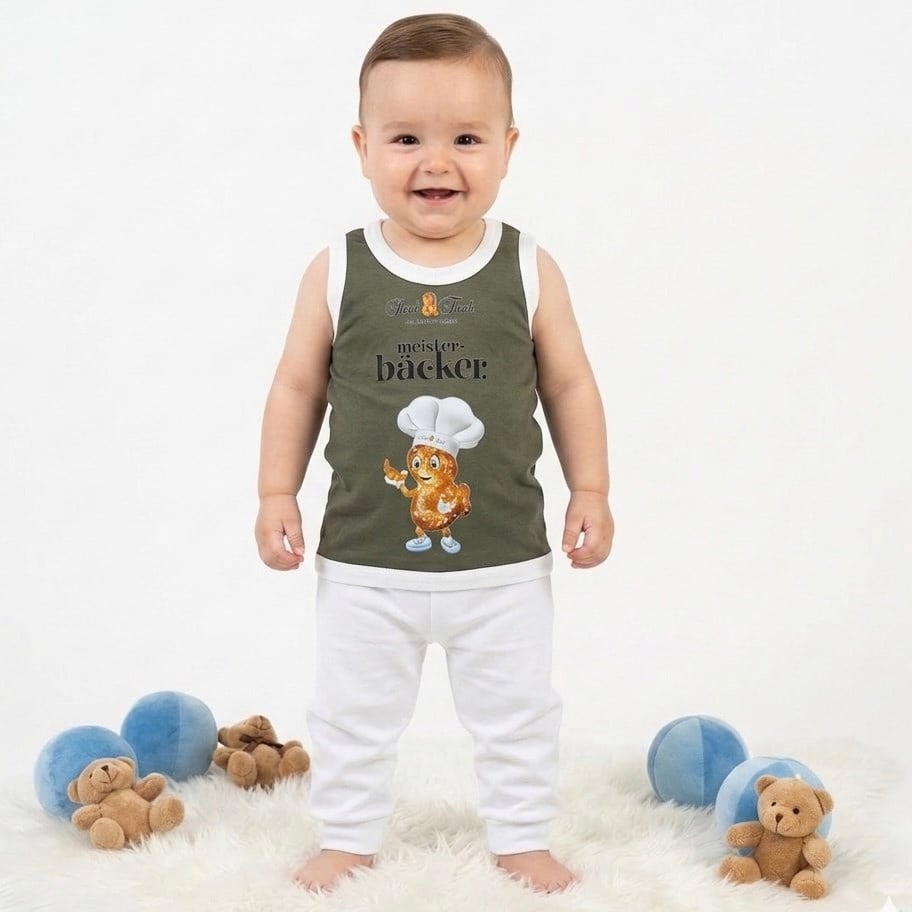 Baskılı Bebek Atlet 6 Ay