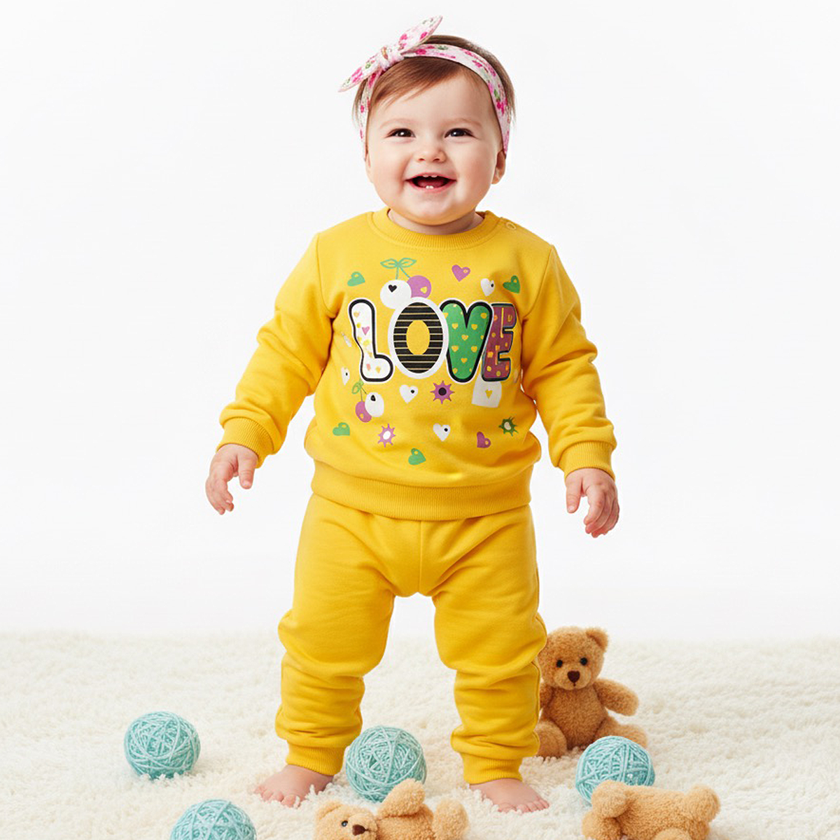 Baskılı Bebek Eşofman Takımı