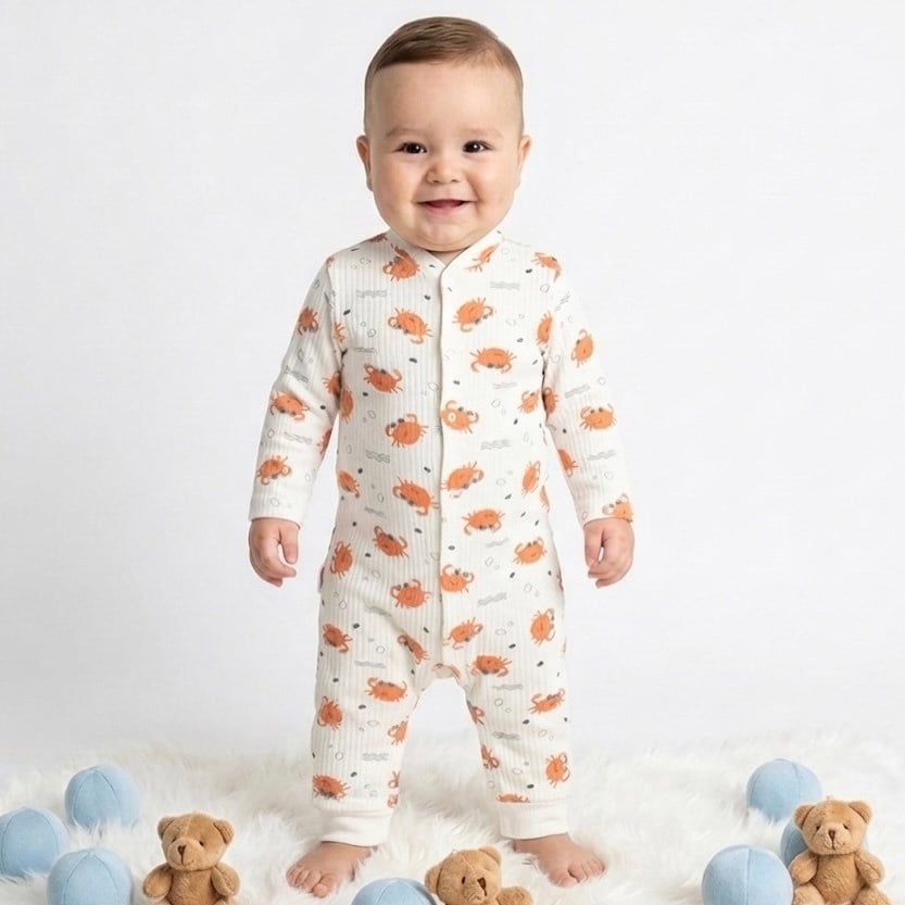 Baskılı Bebek Tulum 0-6 Ay