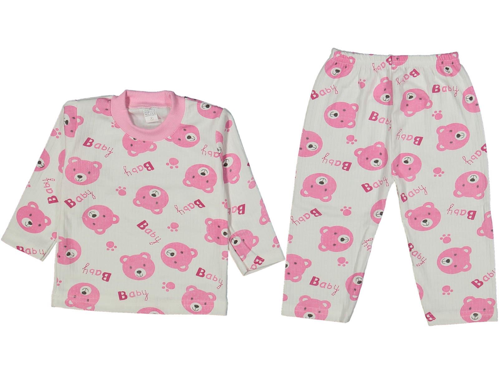 Fitilli Ayıcıklı Pijama Takımı 9-12-18 Ay