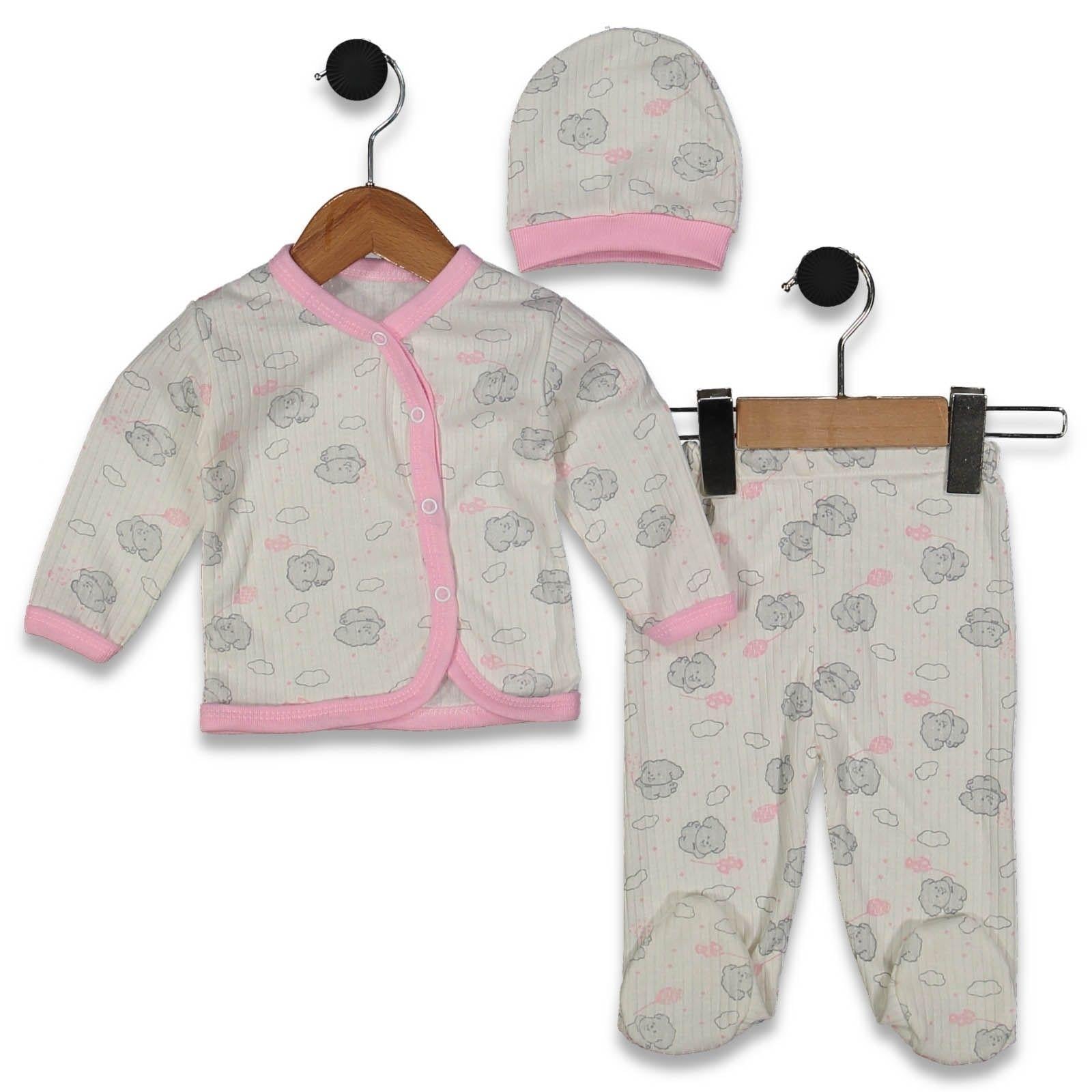 Fitilli Baskılı 3'lü Hastane Çıkışı Seti