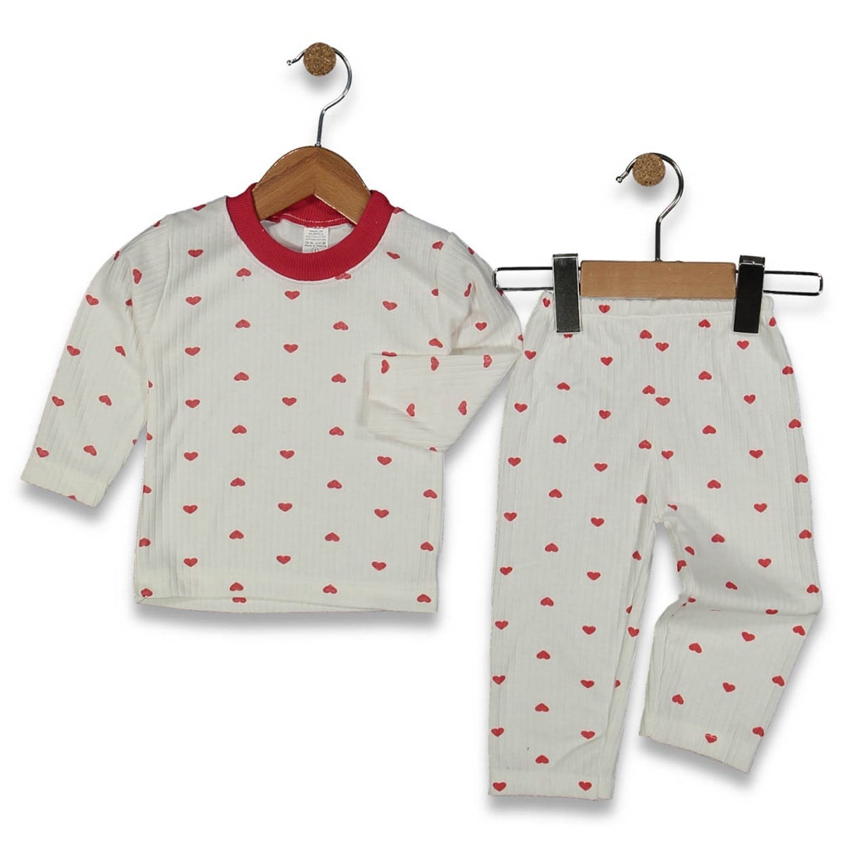 Fitilli Kalpli Pijama Takımı 9-12-18 Ay
