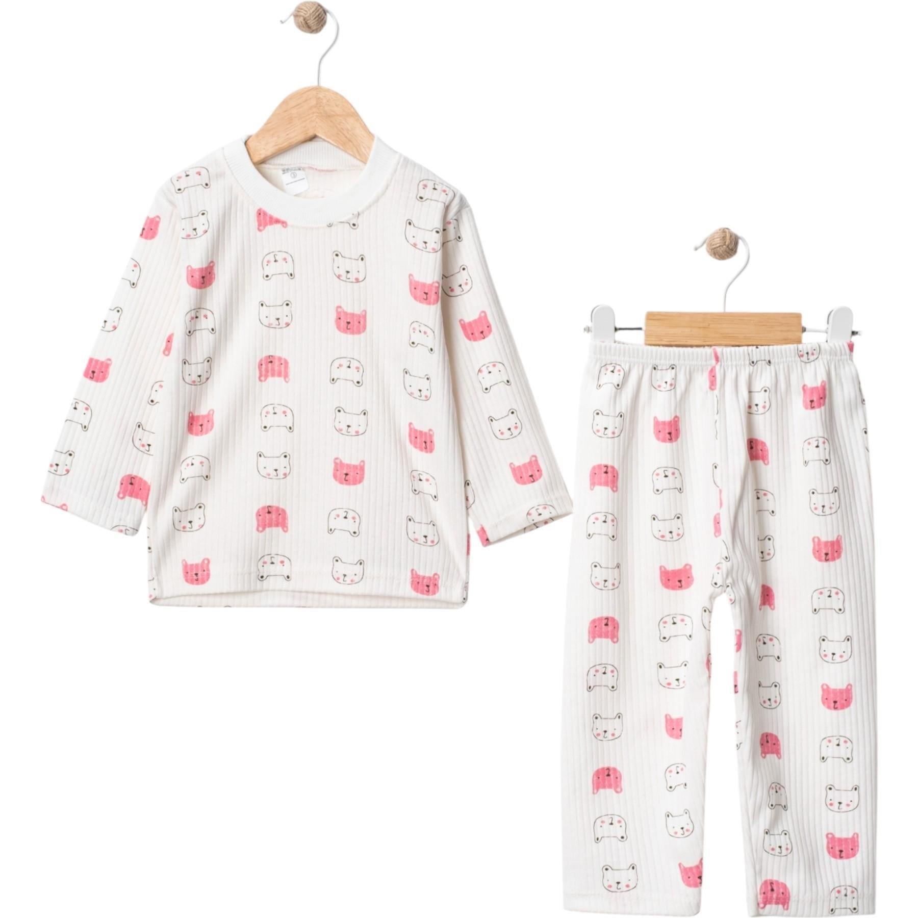 Fitilli Kedili Pijama Takımı 9-12-18 Ay