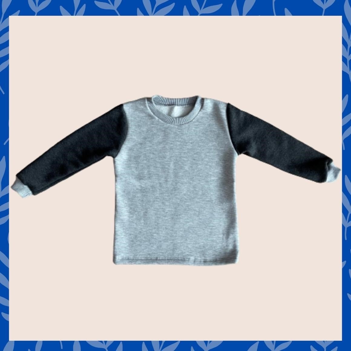 Gri Uzun Kollu Çocuk Sweatshirt