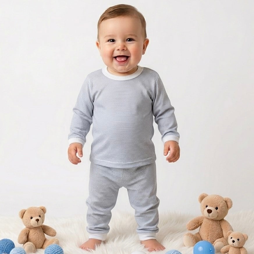 İnce Yazlık Kumaş Baskılı Bebek Takımı 0-6 Ay-1-2 Yaş