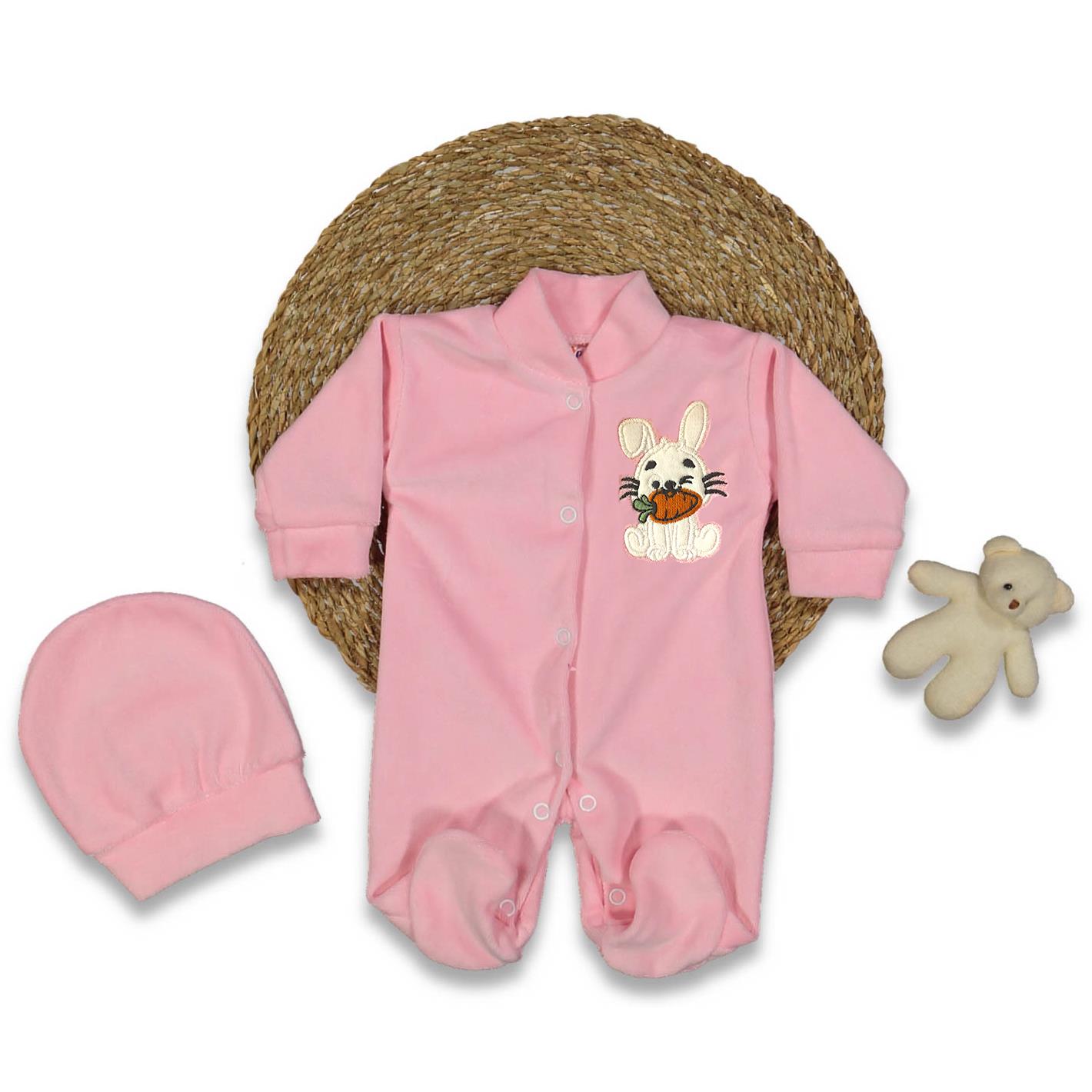 Kadife Bebek Tulumu 0-3 Ay