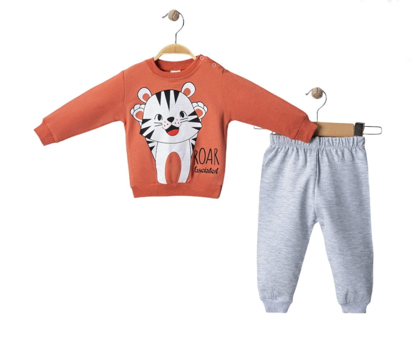 Kedili 2'li Bebek Eşofman Takımı