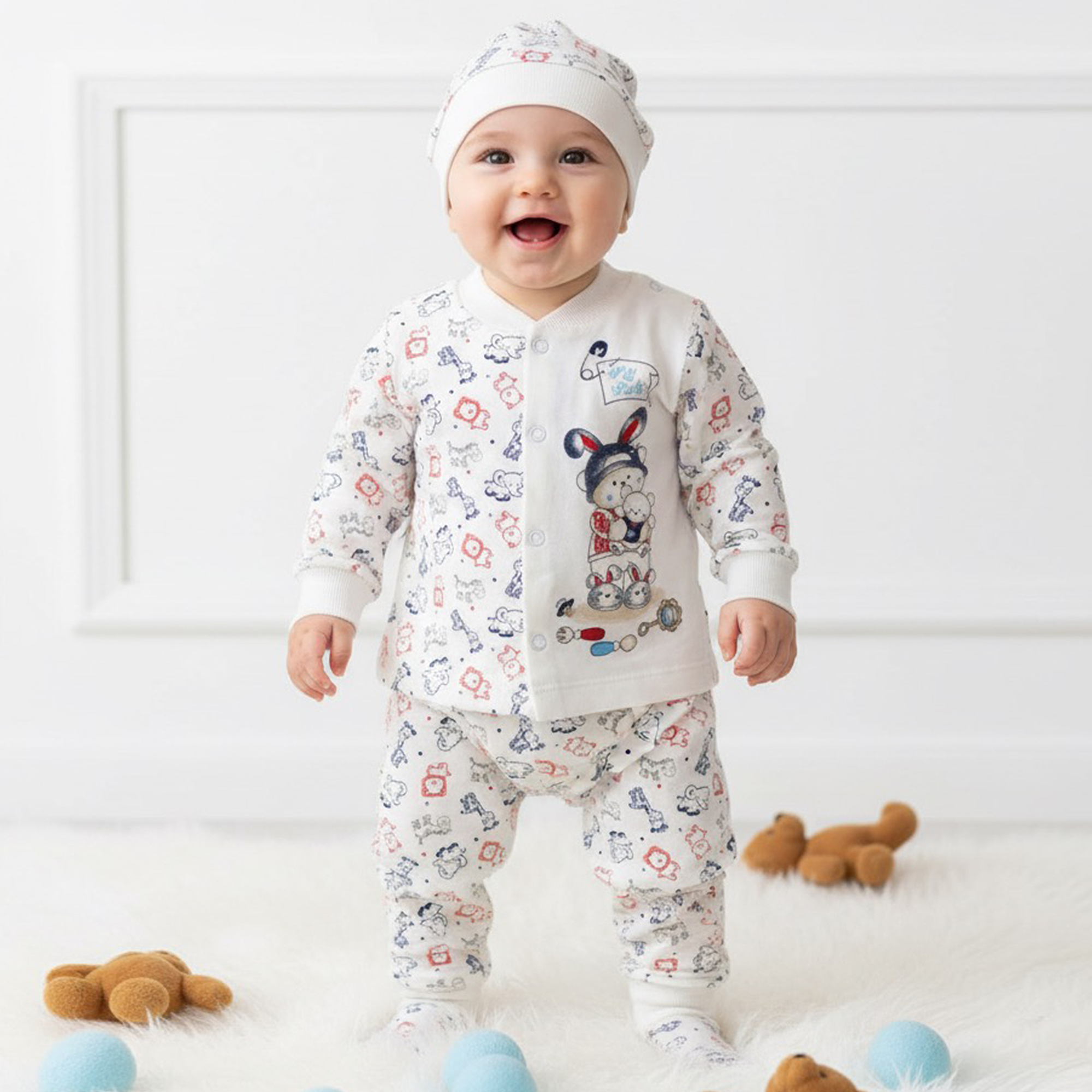 Kendinden Eldivenli 3'lü Hastane Çıkışı Seti