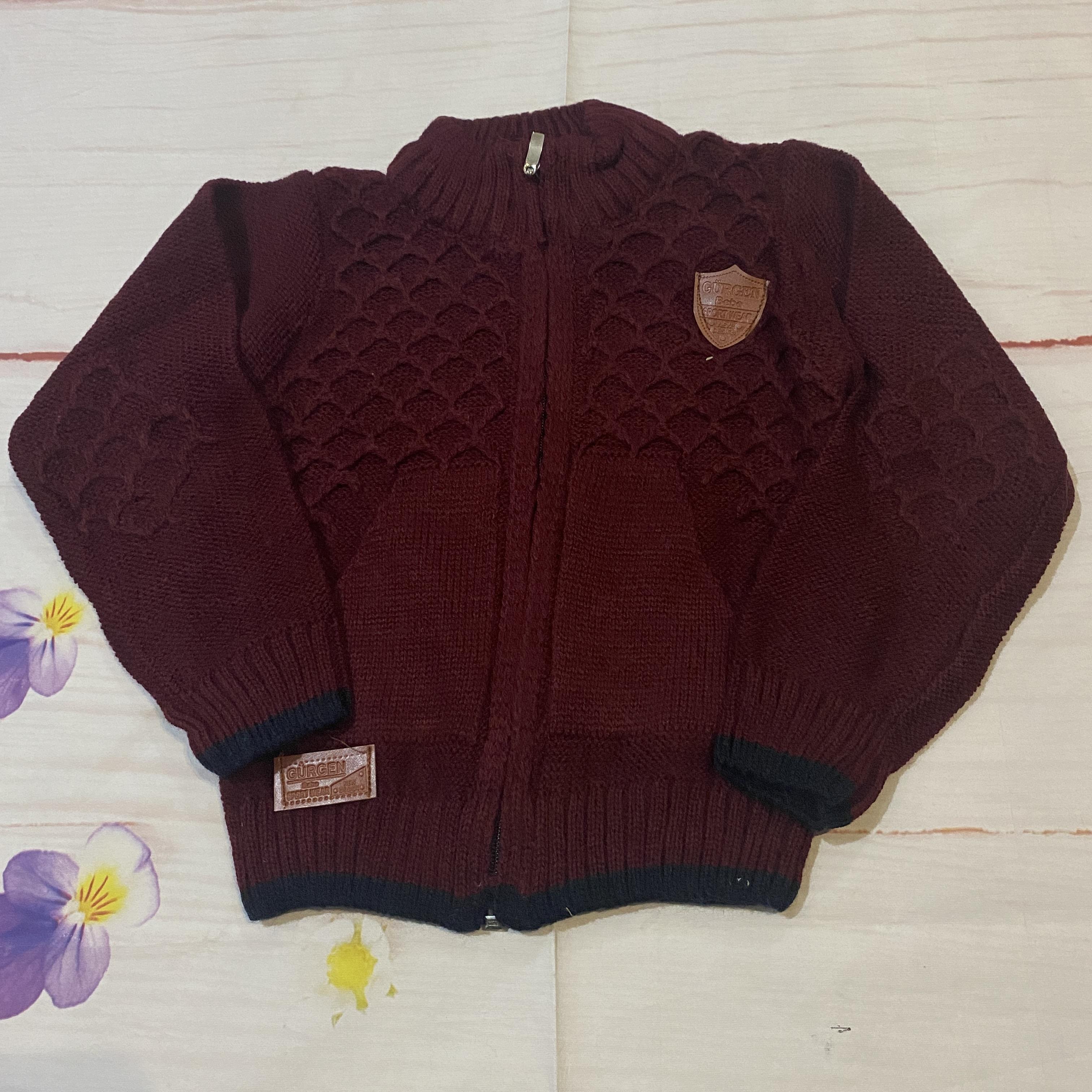 Kışlık Fermuarlı Bebek Çocuk Hırka