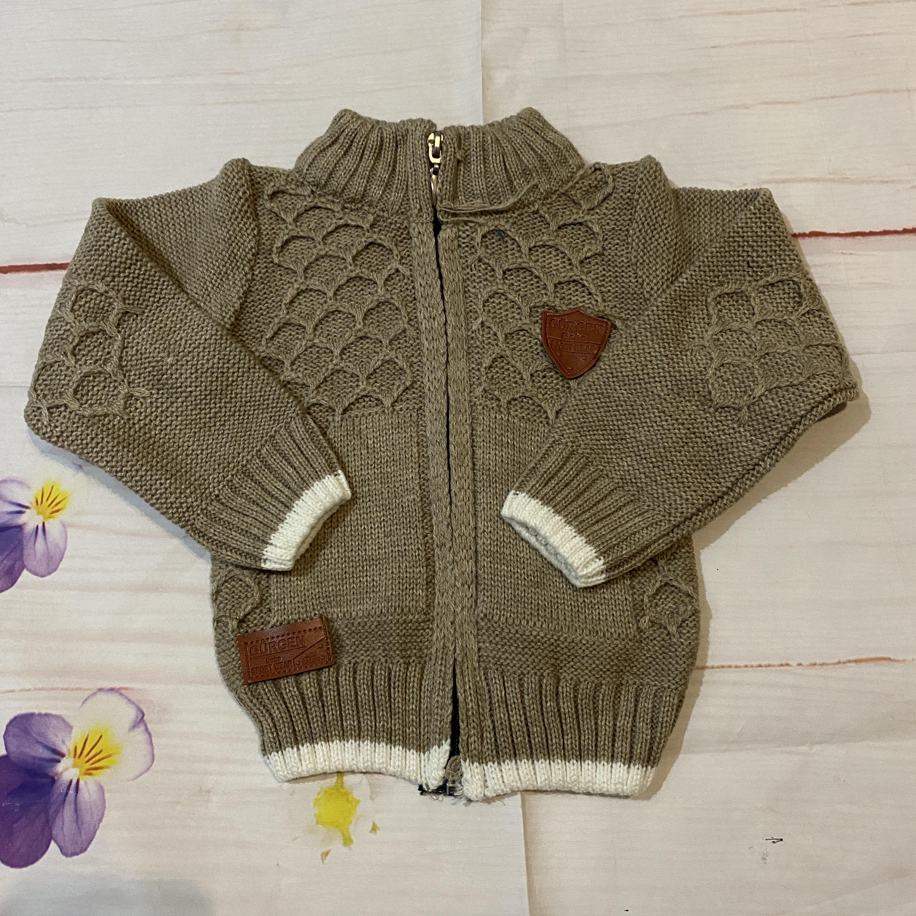 Kışlık Fermuarlı Bebek Çocuk Hırka