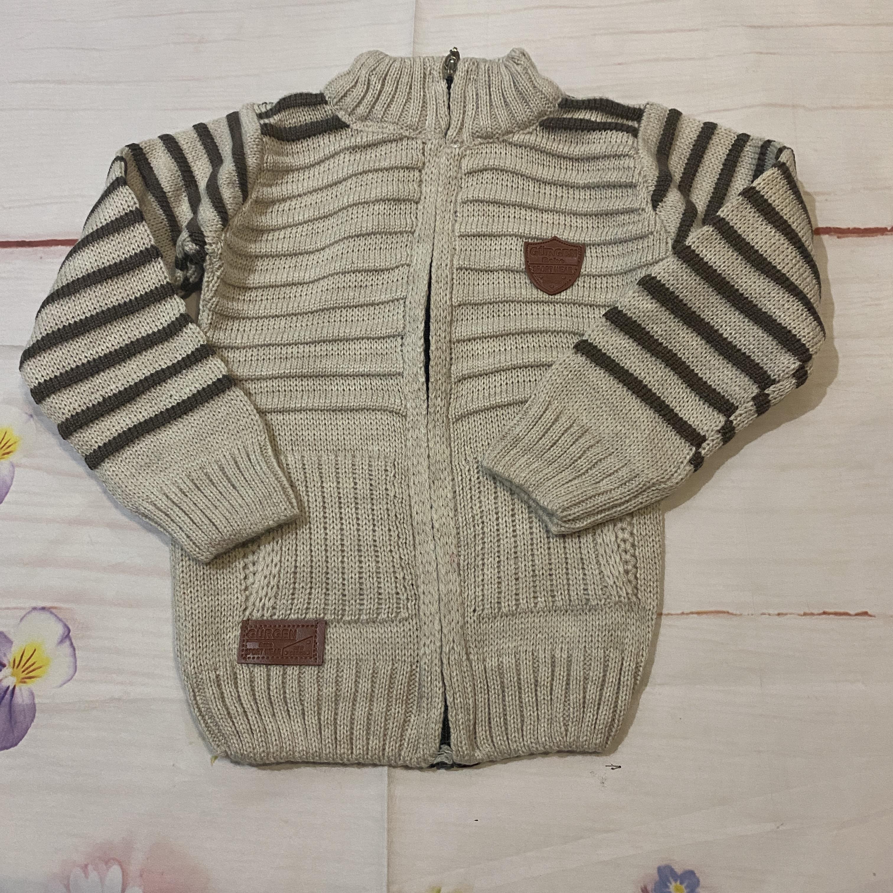 Kışlık Fermuarlı Bebek Çocuk Hırka