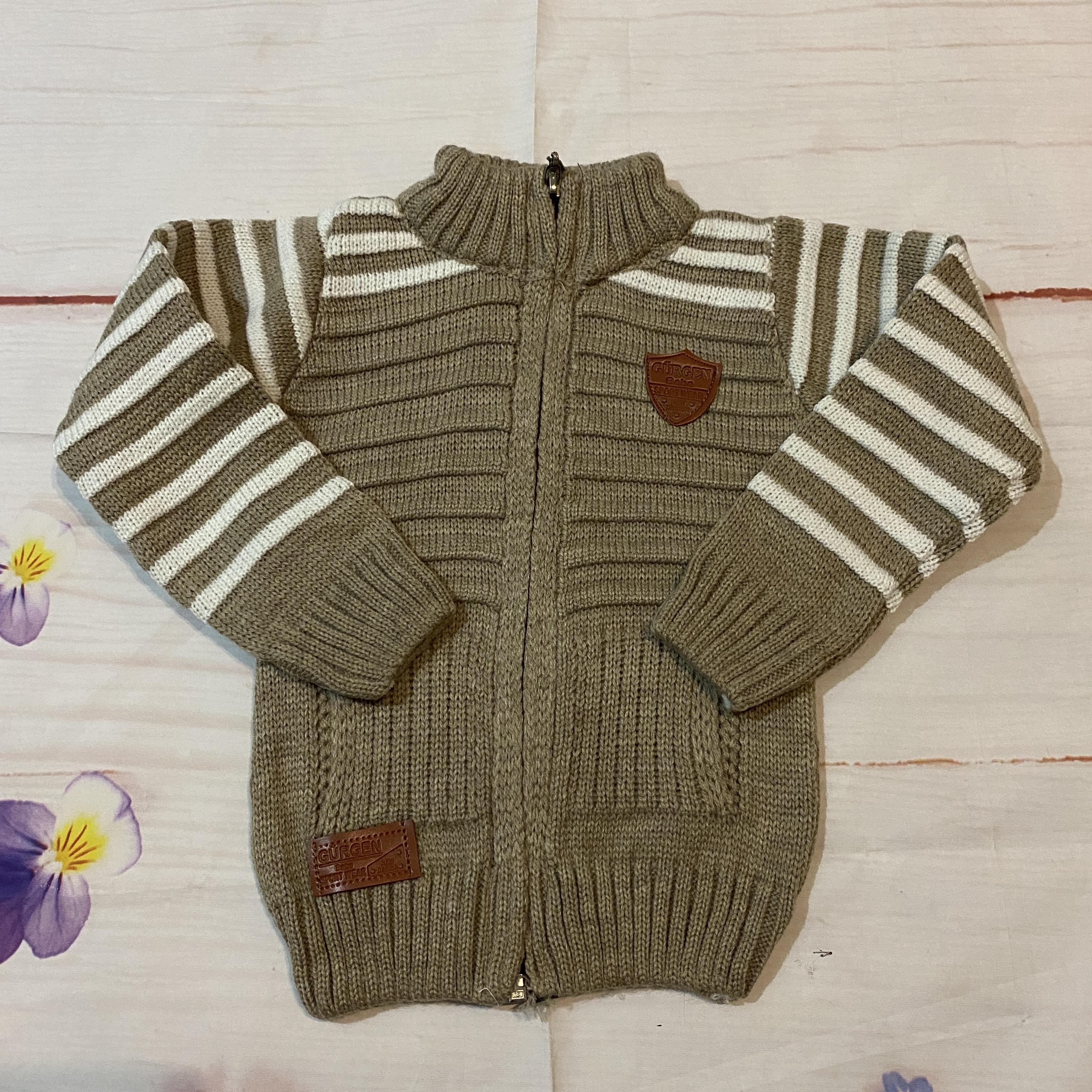 Kışlık Fermuarlı Bebek Çocuk Hırka