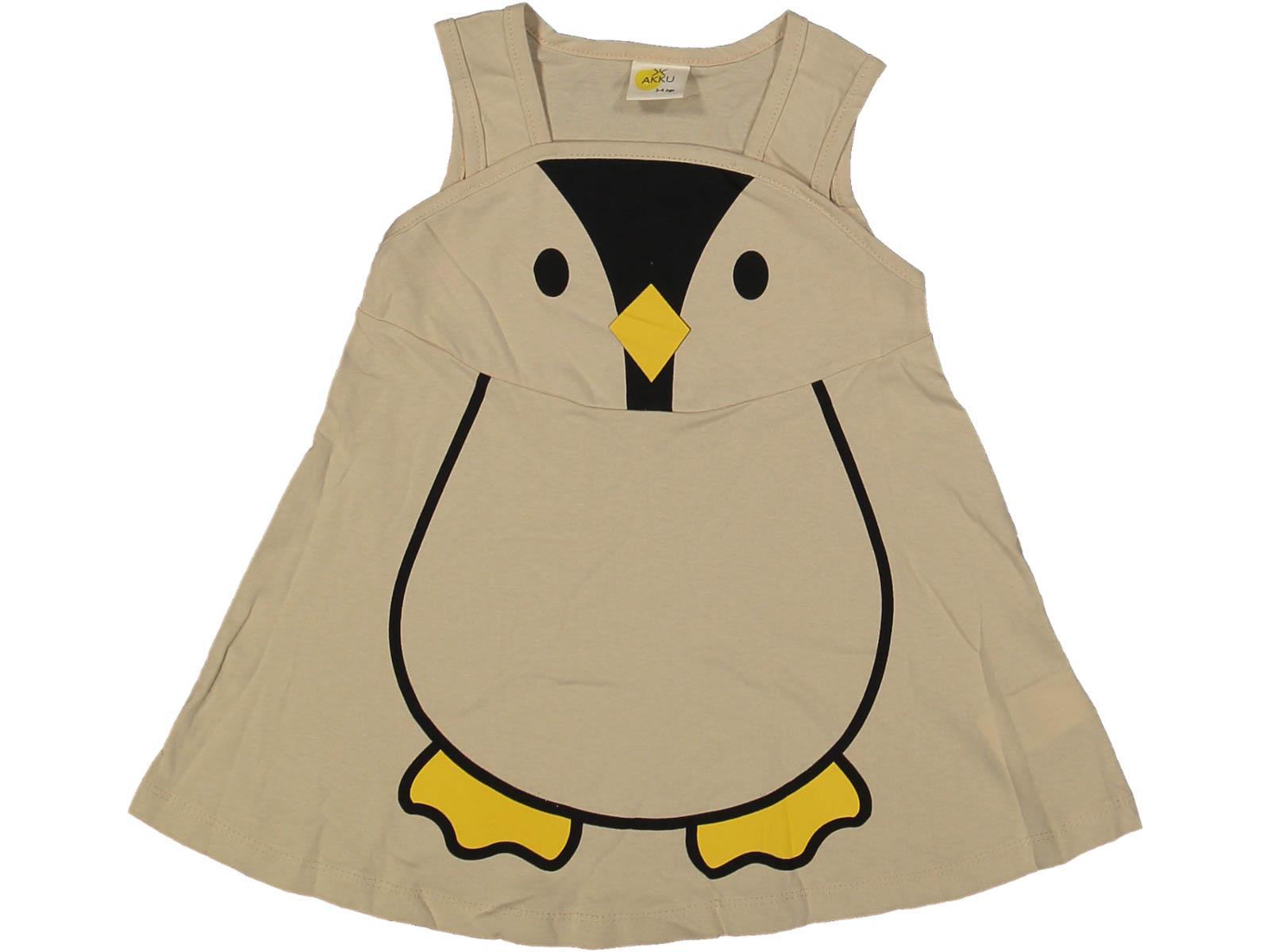 Penguen Baskılı Bebek Elbise