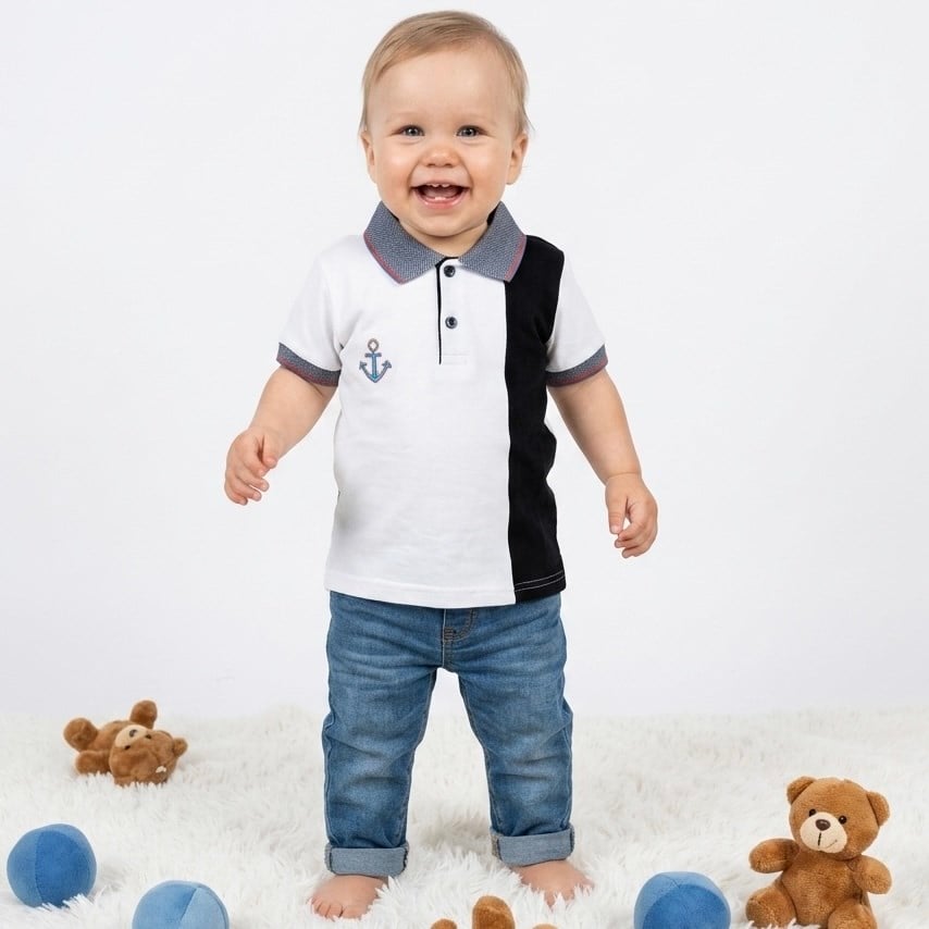 Polo Yaka Bebek Tişört 2 Yaş