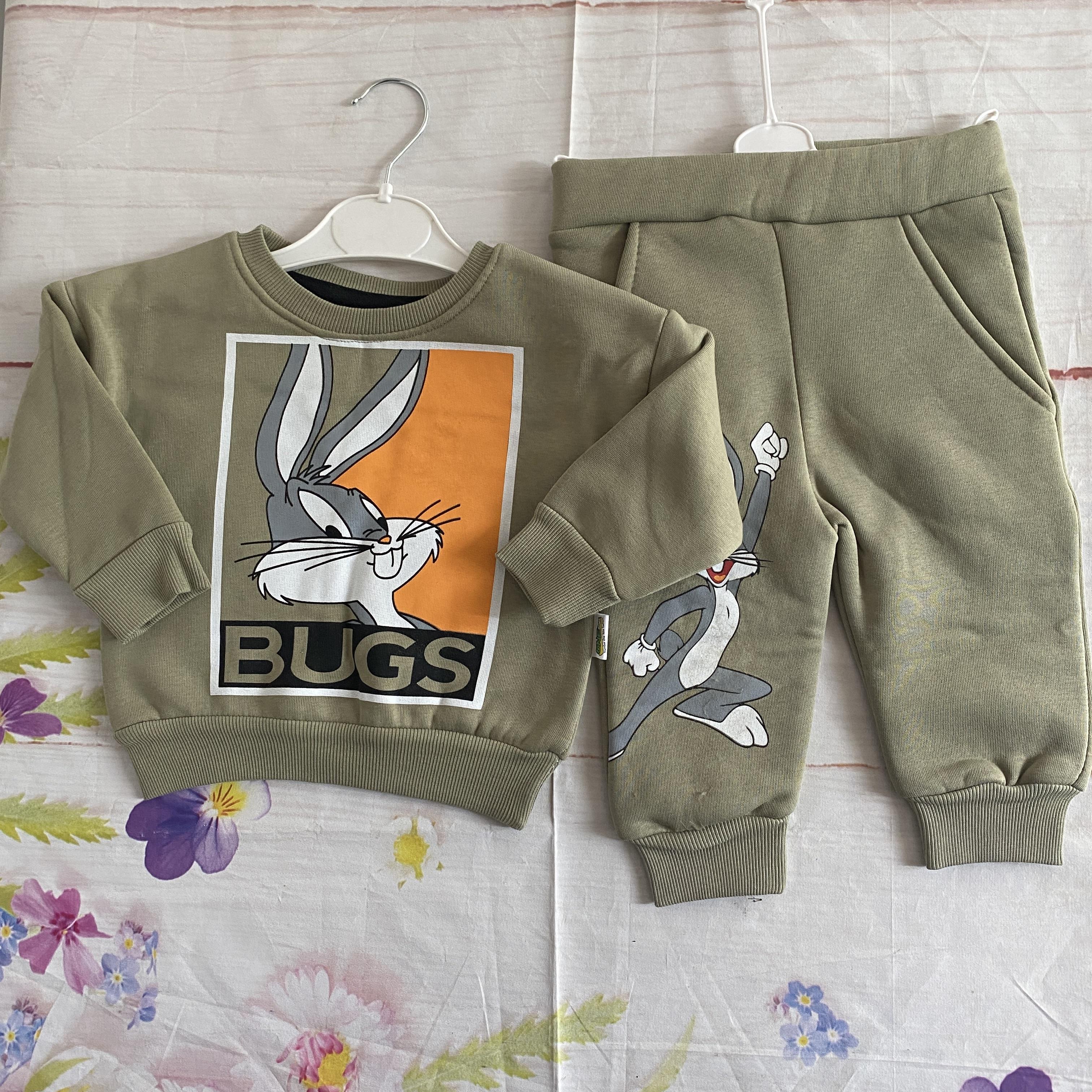 Üç İplik Baskılı Bebek Takımı
