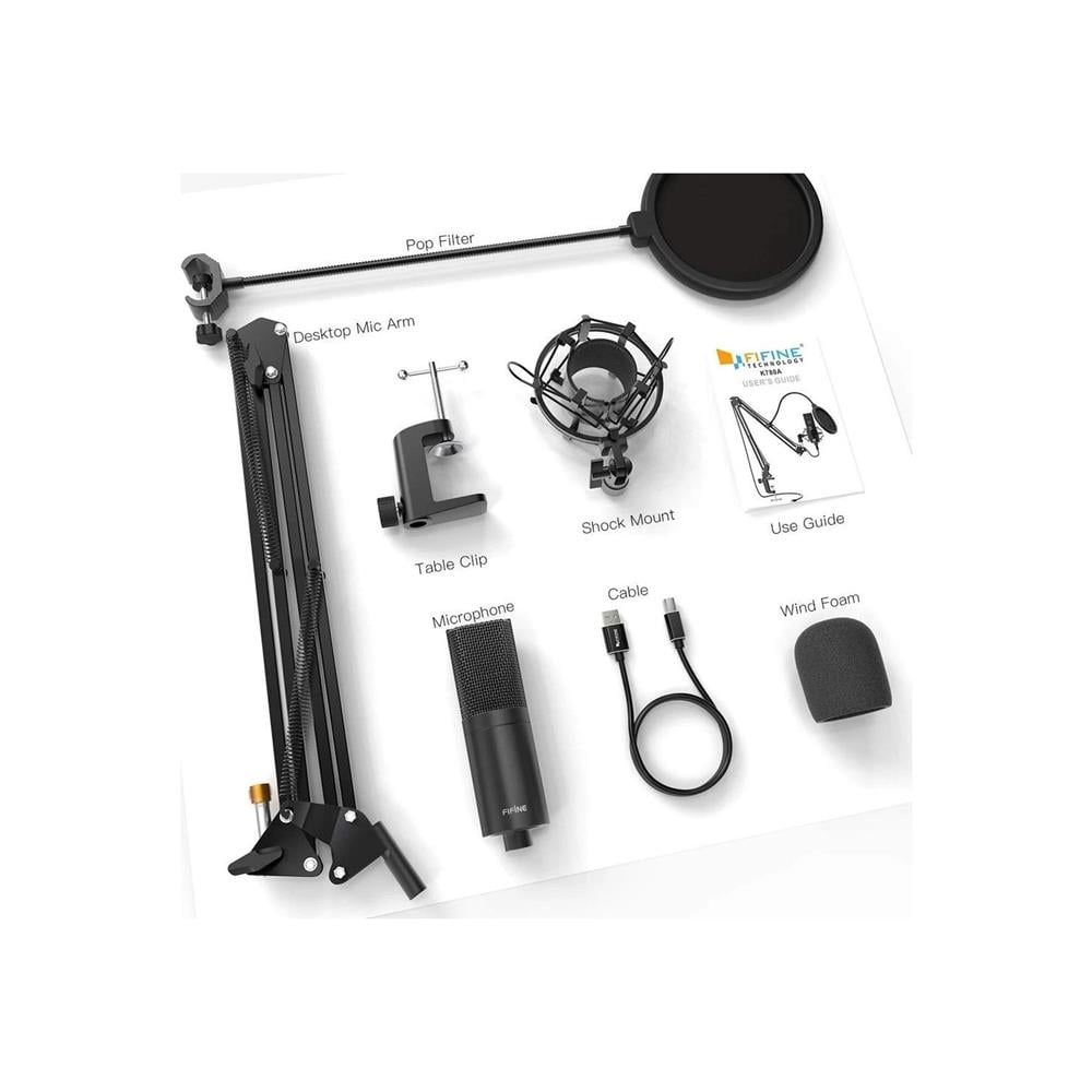 Fifine K780 Profesyonel Stüdyo Kayıt Mikrofon Seti - Oyuncu Mikrofonu