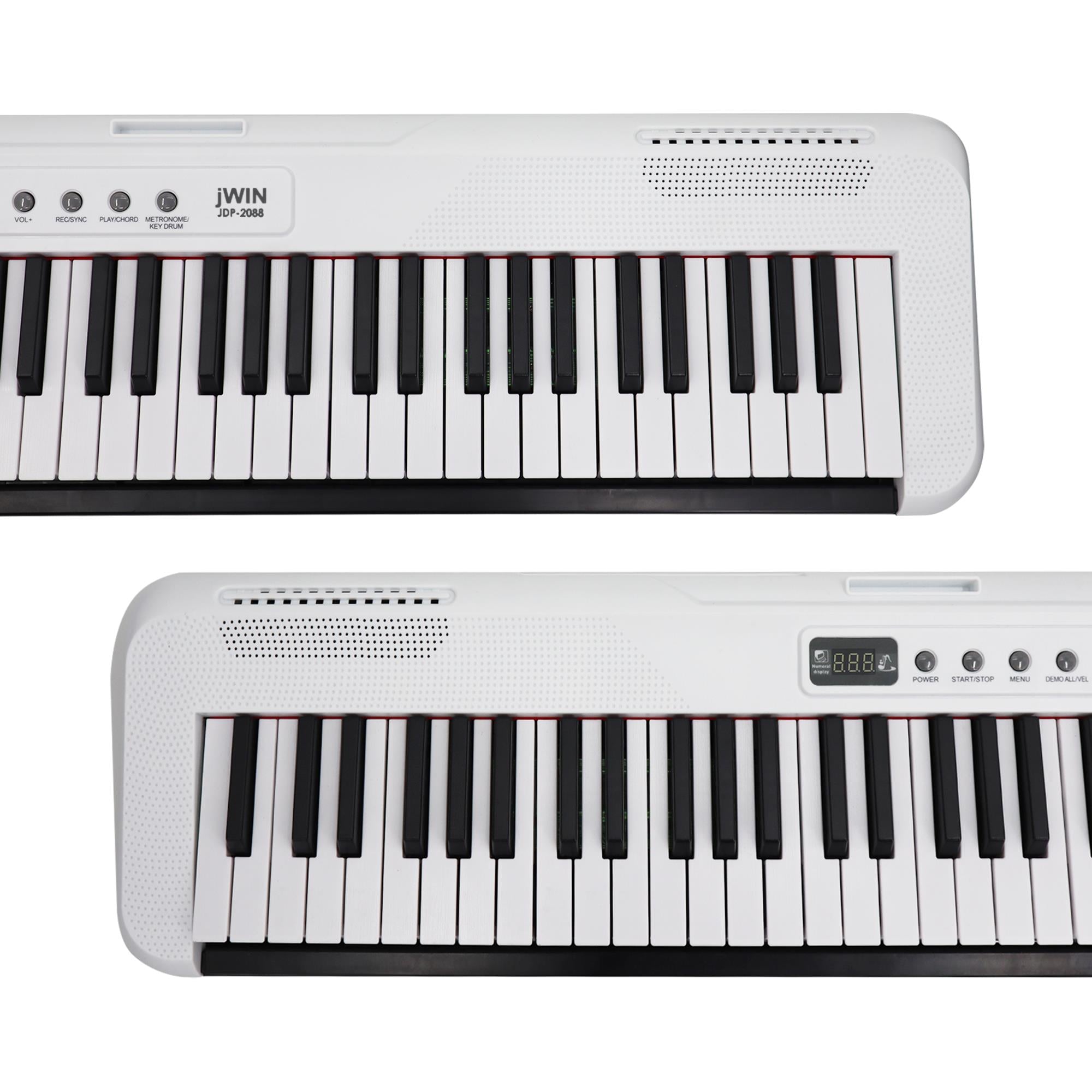 Jwin JDP-2088 Tuş Hassasiyetli 88 Tuşlu Dijital Piyano - Beyaz