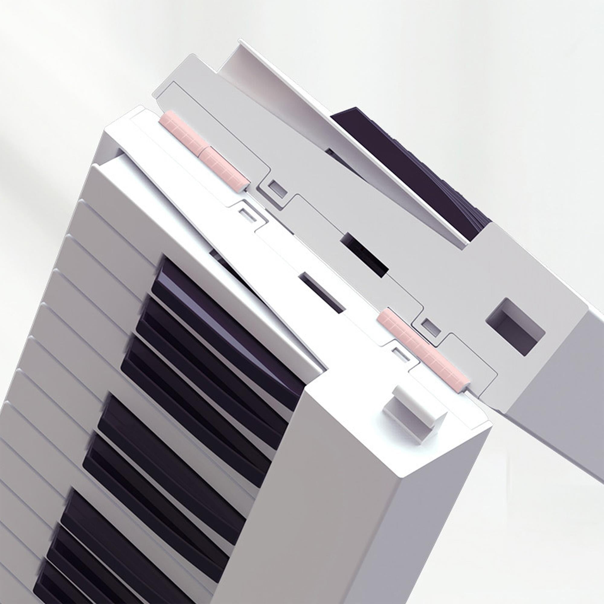 Jwin JDP-8830 Tuş Hassasiyetli Katlanabilir Bluetooth + Şarjlı Piyano - Beyaz