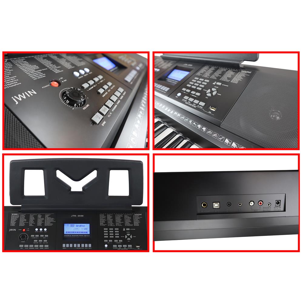 Jwin JTK-3550 61 Tuş Hassasiyetli 5 Oktav Org (Adaptör Hediye)