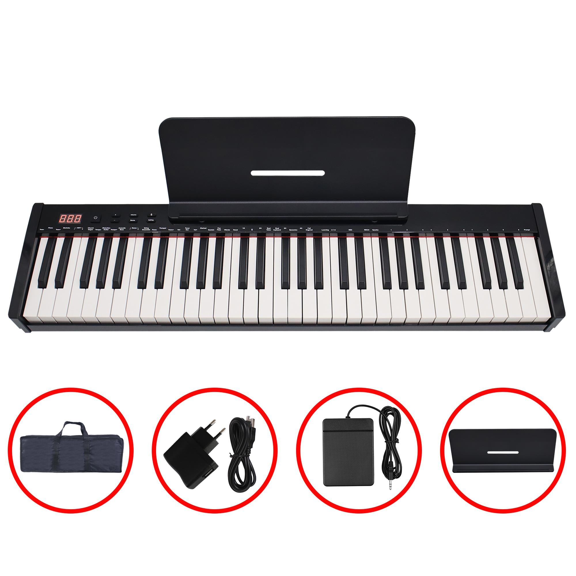 jWIN JTK-6103B Şarjlı Tuş Hassasiyetli 61 Tuşlu Org (Çanta+Pedal+Adaptör)
