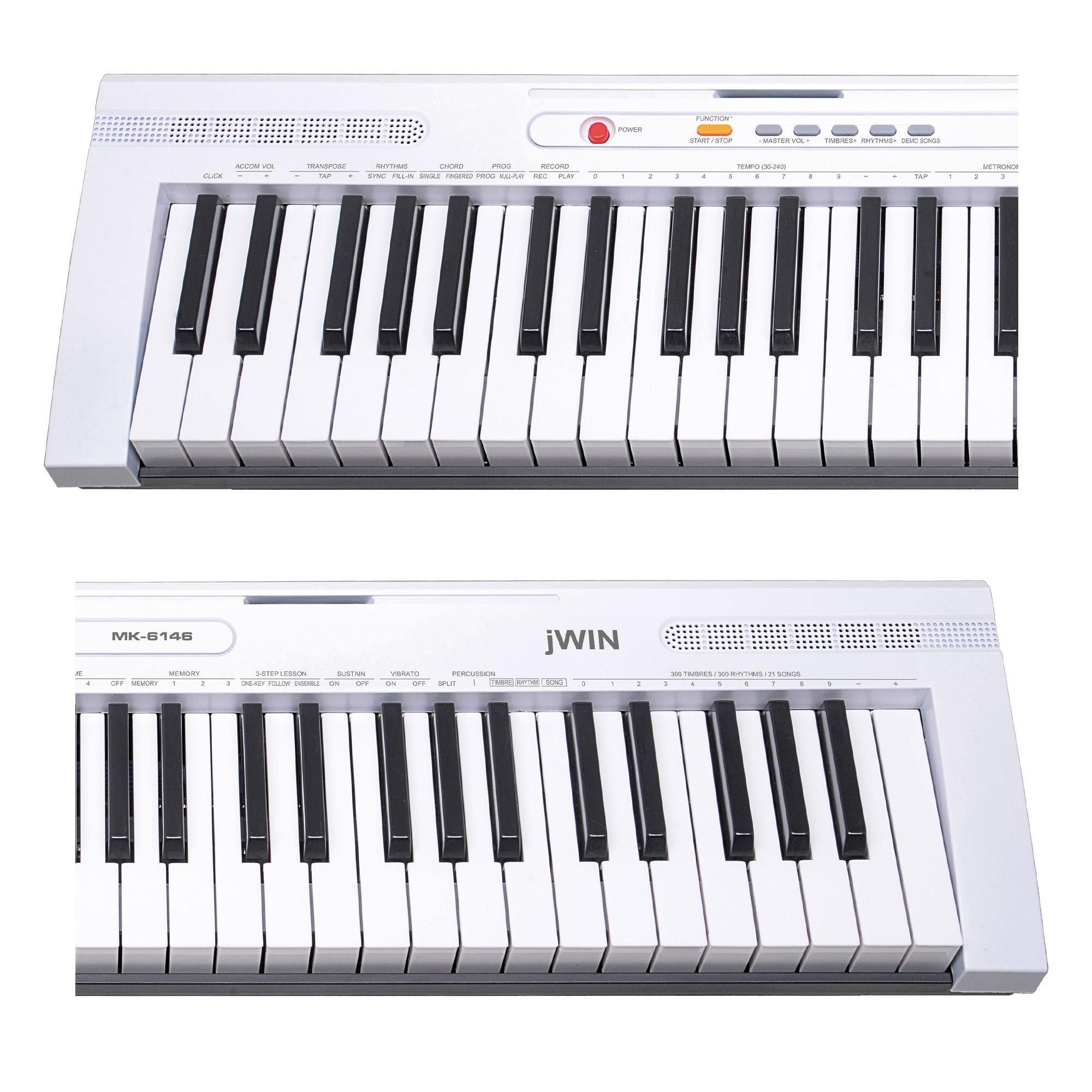 Jwin MK-6146 61 Tuşlu Elektronik Org (Mikrofon ve Adaptör Hediye) - Beyaz