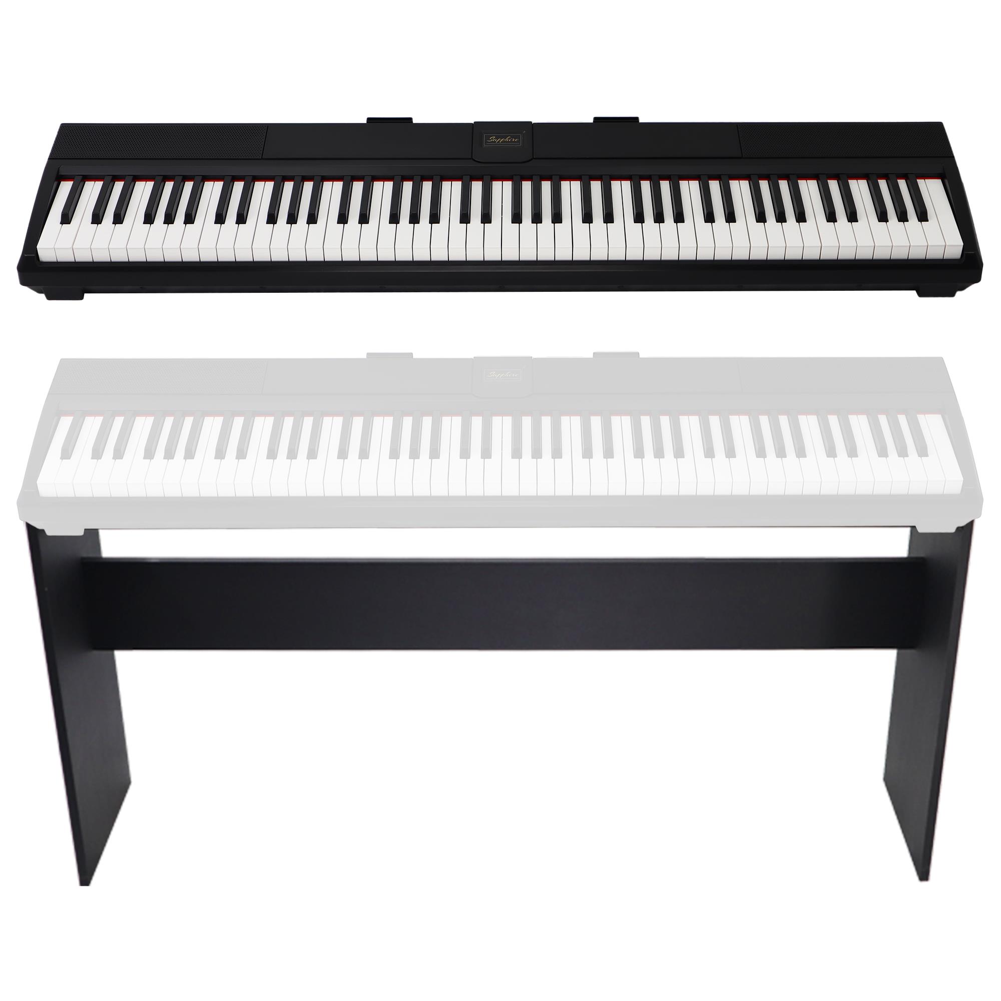 Jwin Sapphire SDP-110 Çekiç Aksiyonlu 88 Tuşlu Dijital Piyano + Tabure - Siyah