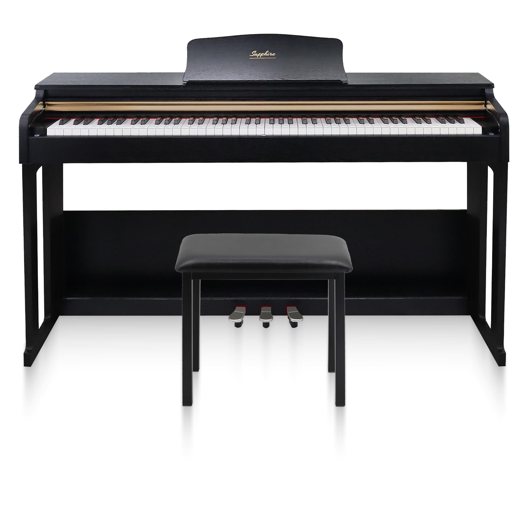 Jwin Sapphire SDP-214 Çekiç Aksiyonlu 88 Tuşlu Dijital Piyano + Tabure - Siyah