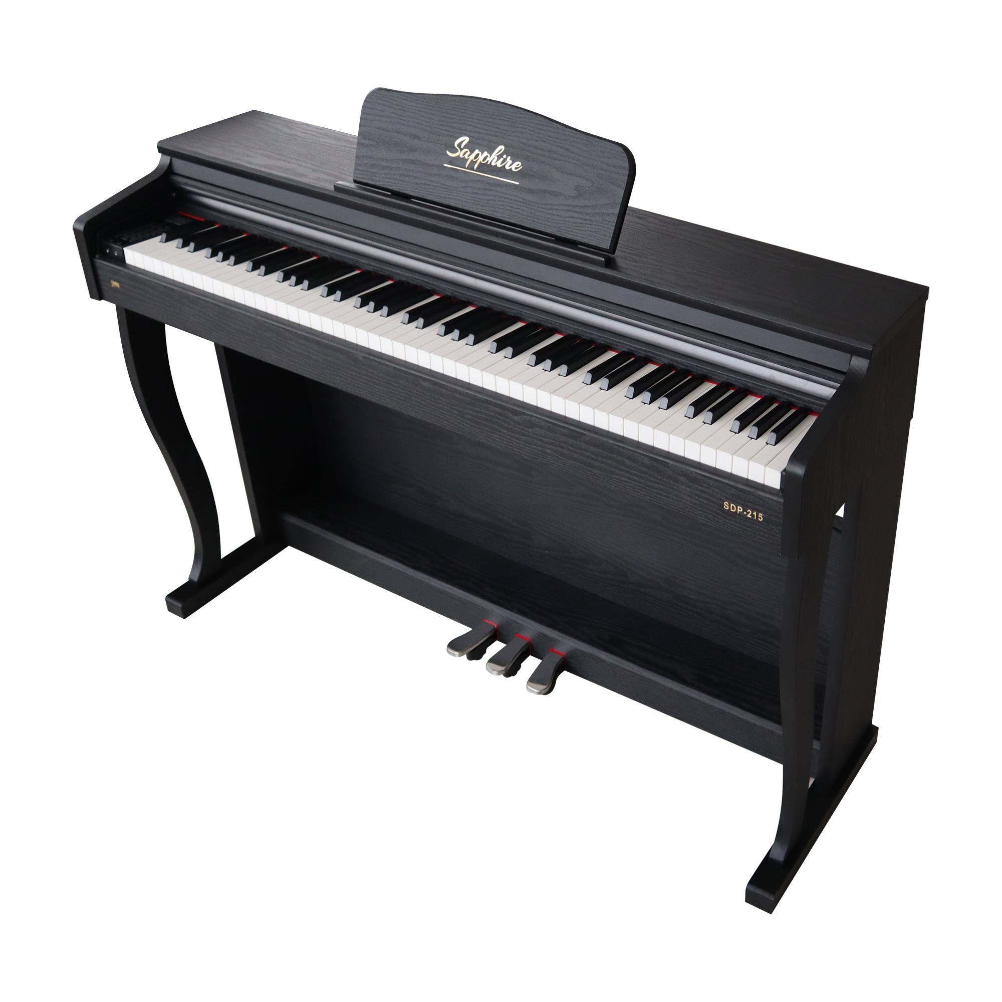 Jwin Sapphire SDP-215 Çekiç Aksiyonlu 88 Tuşlu Dijital Piyano + Tabure - Siyah