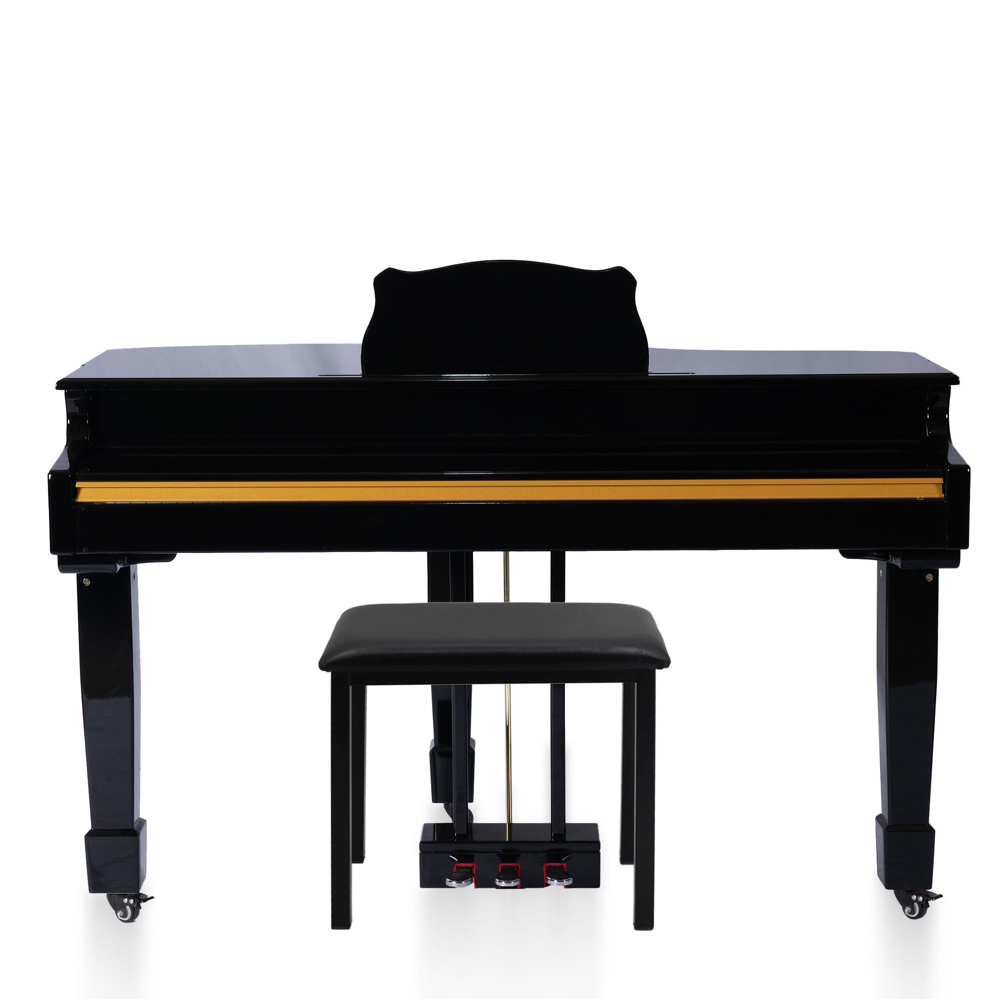 Jwin Sapphire SDP-700 Çekiç Aksiyonlu 88 Tuşlu Kuyruklu Dijital Piyano + Tabure - Siyah