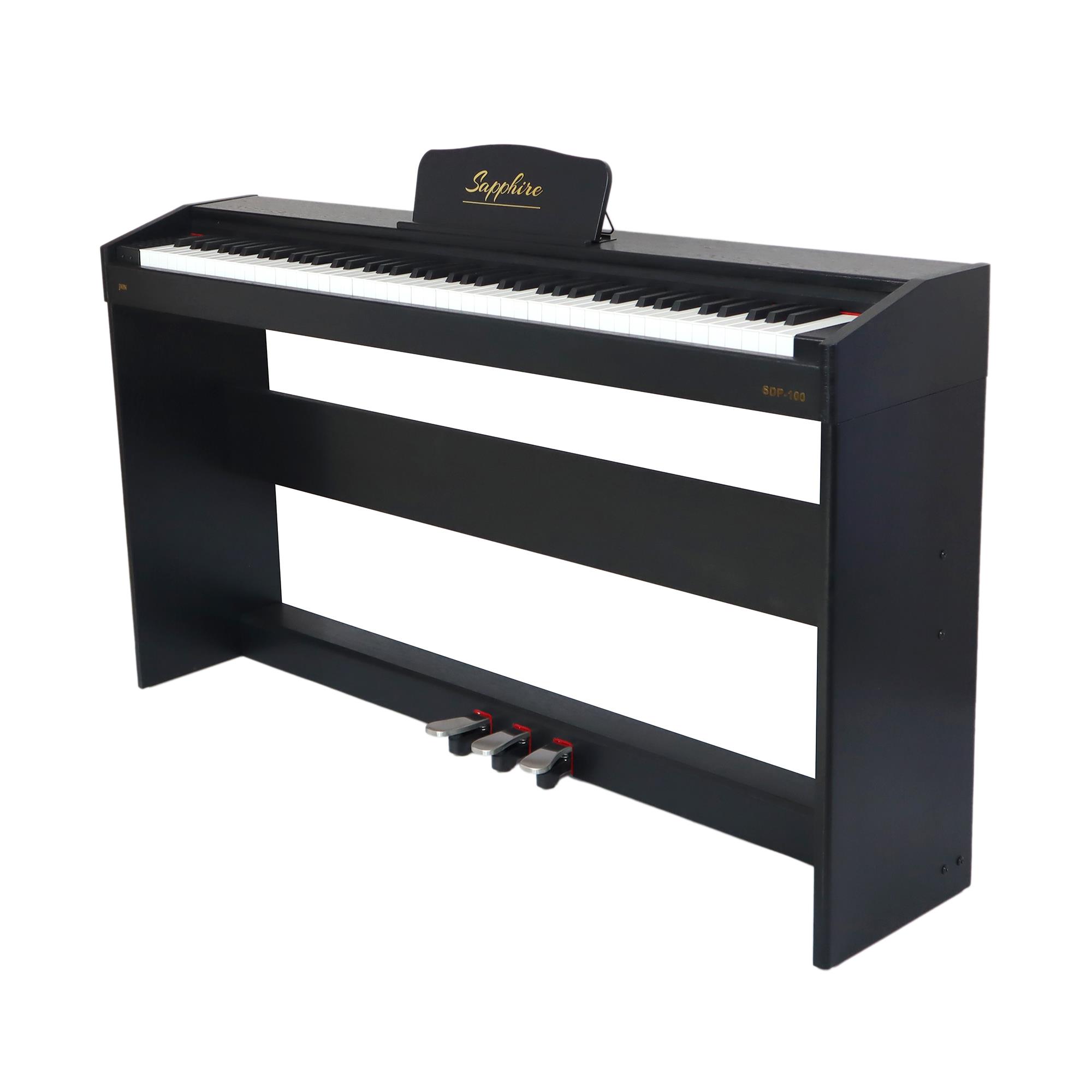 Jwin Sapphire SDP-100 Tuş Hassasiyetli 88 Tuşlu Dijital Piyano - Siyah
