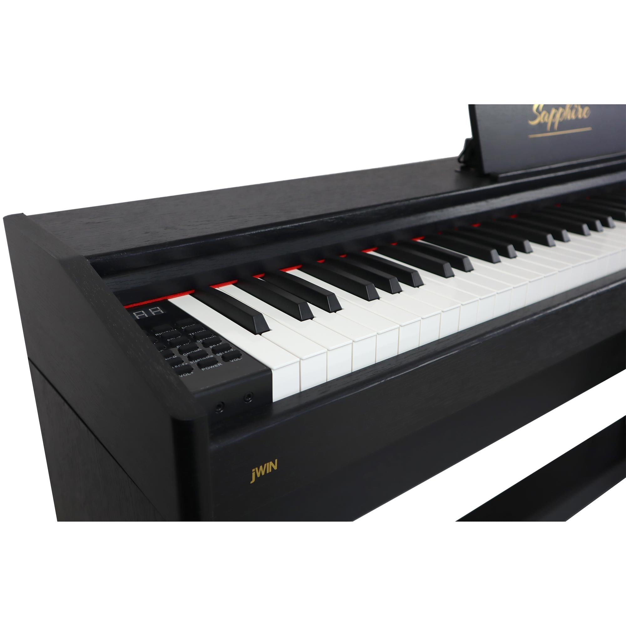 Jwin Sapphire SDP-100 Tuş Hassasiyetli 88 Tuşlu Dijital Piyano - Siyah