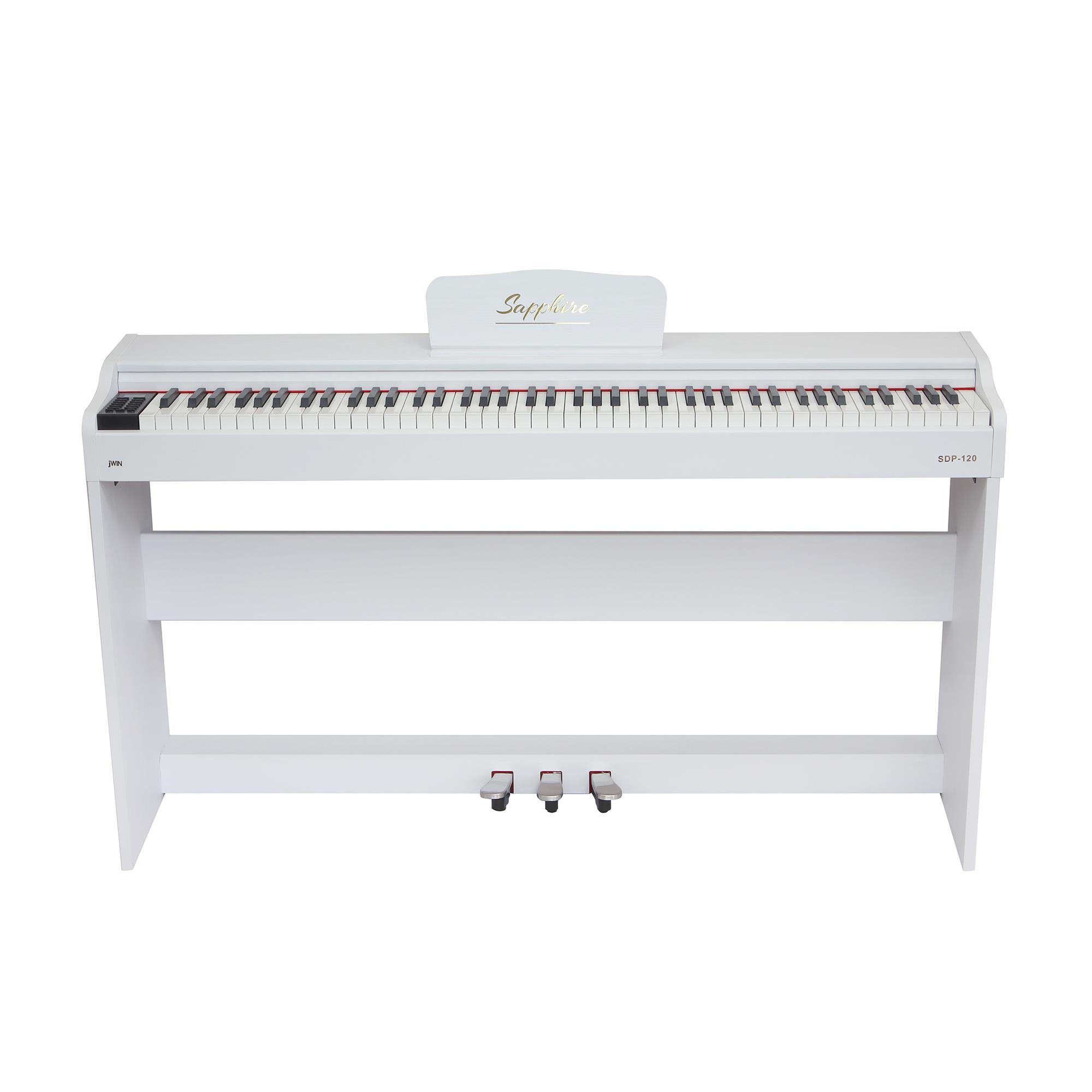 Jwin Sapphire SDP-120 Çekiç Aksiyonlu 88 Tuşlu Dijital Piyano - Beyaz