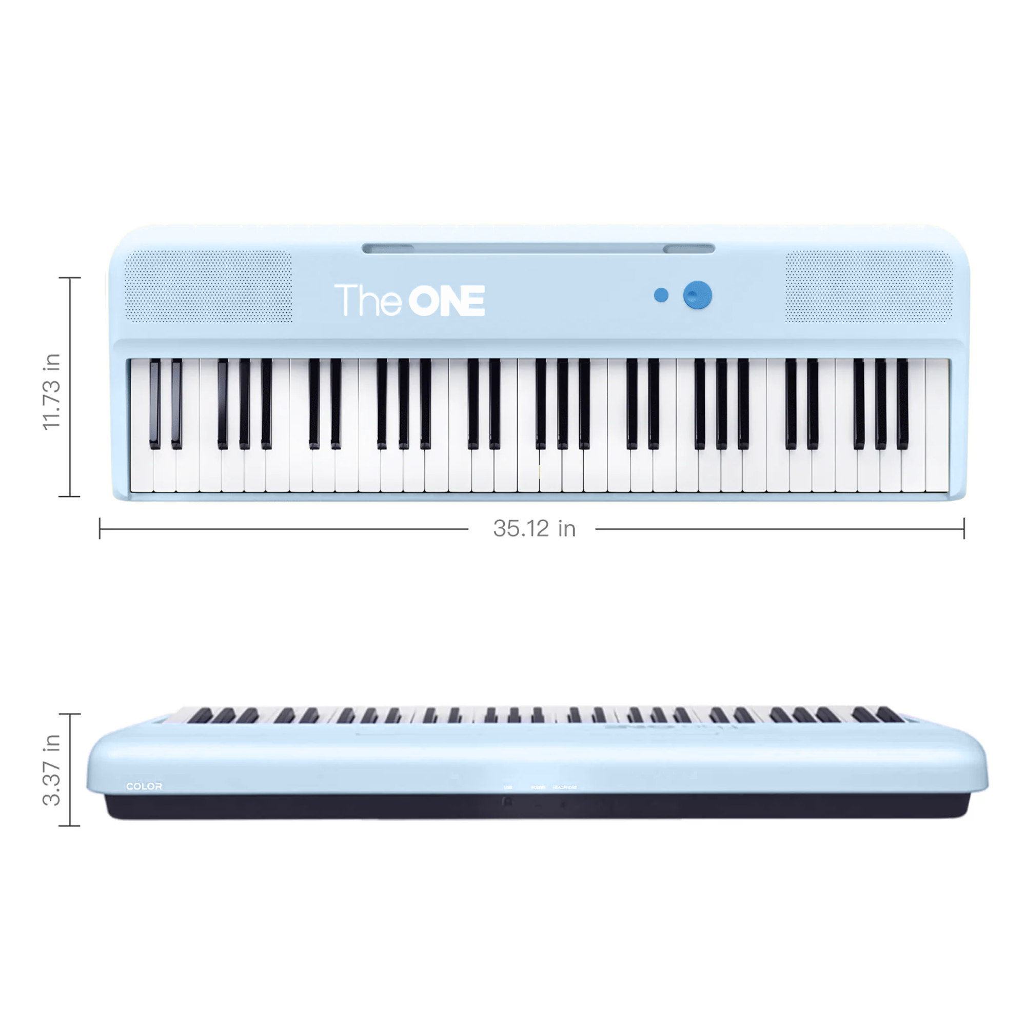 The ONE SK-COLOR Akıllı Taşınabilir 61 Işıklı Tuşlu Bluetooth Org - Mavi