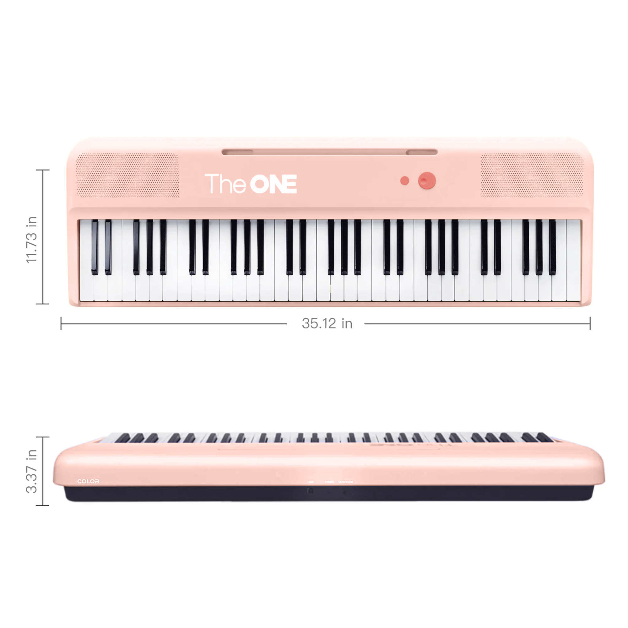 The ONE SK-COLOR Akıllı Taşınabilir 61 Işıklı Tuşlu Bluetooth Org - Pembe