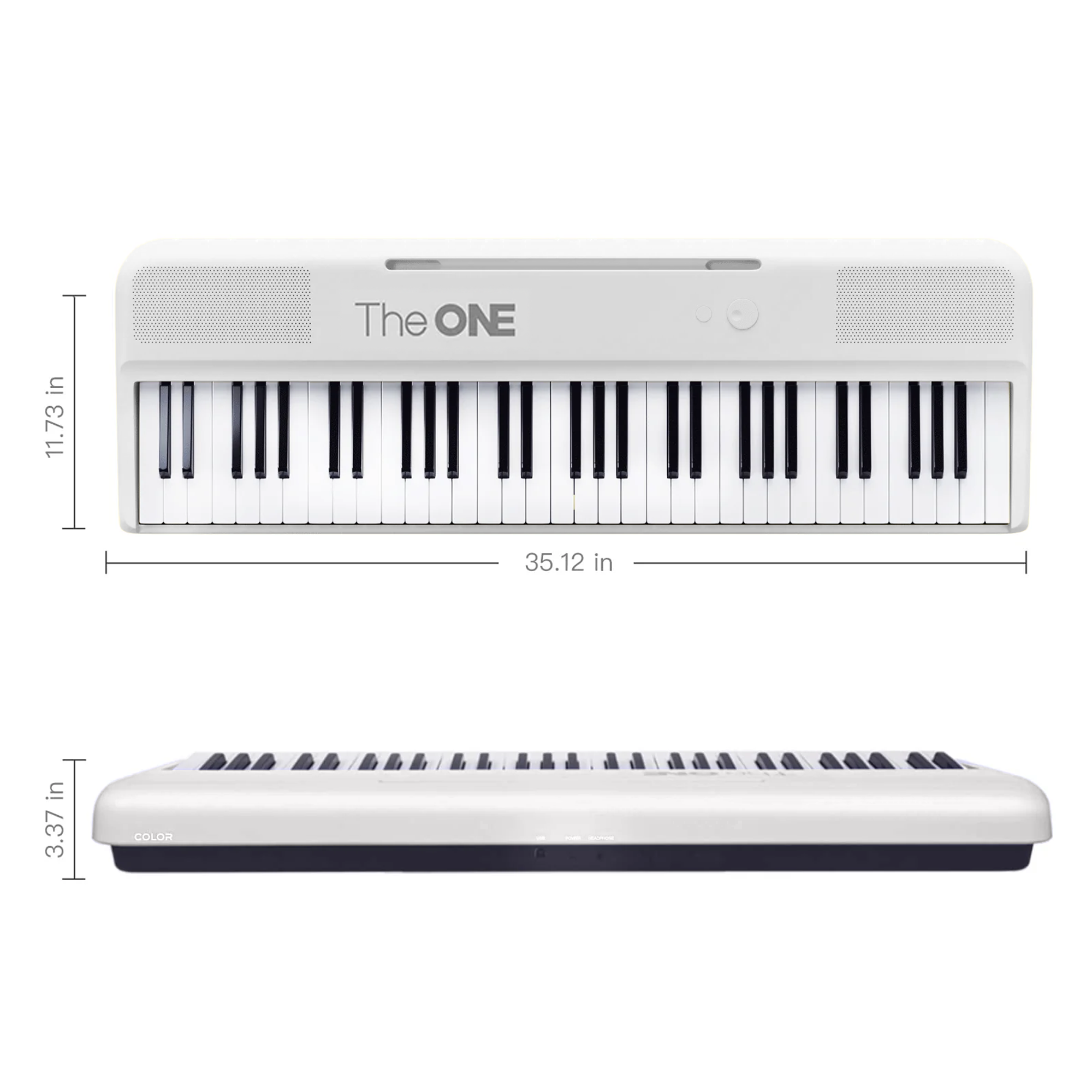 The ONE SK-COLOR Akıllı Taşınabilir 61 Işıklı Tuşlu Bluetooth Org - Beyaz