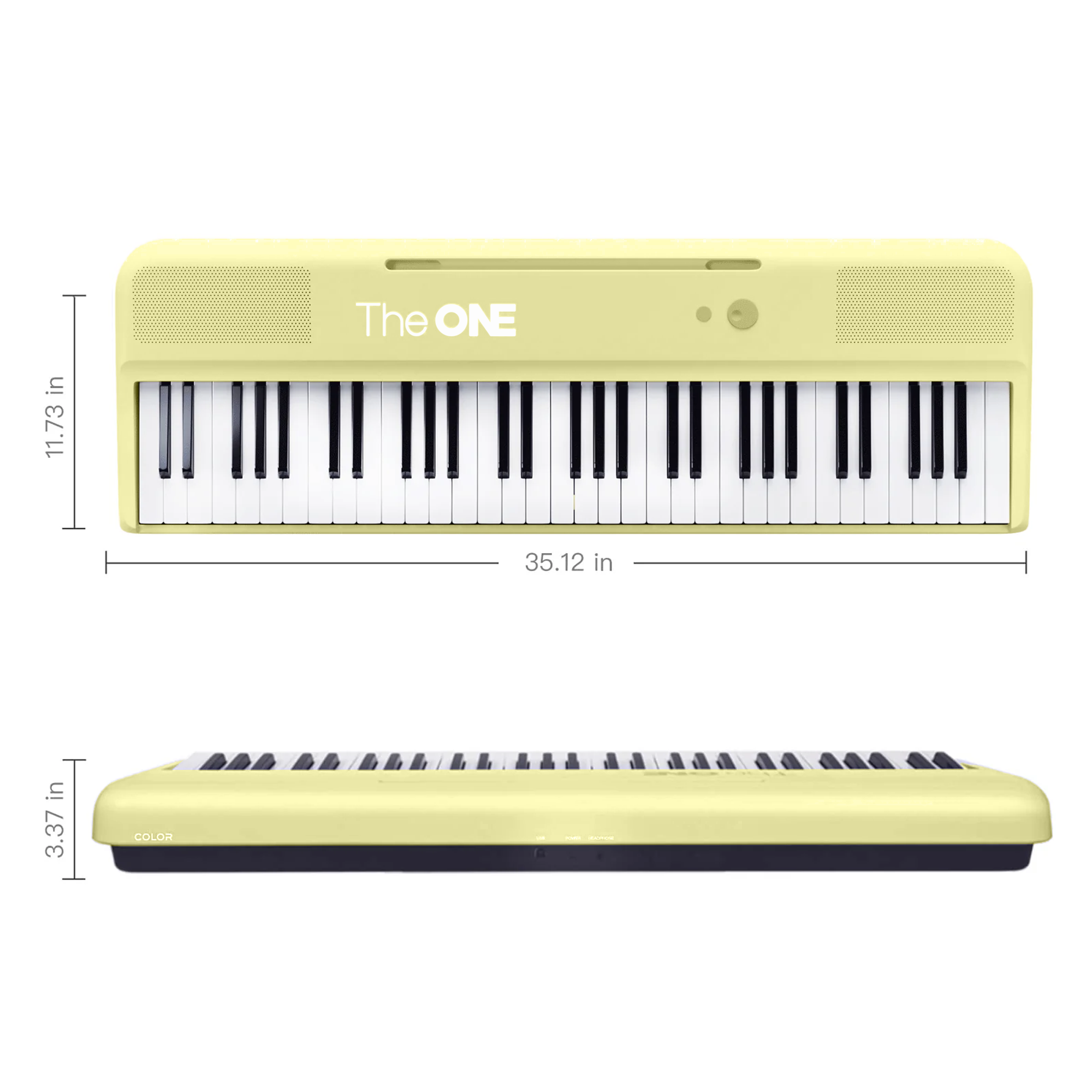 The ONE SK-COLOR Akıllı Taşınabilir 61 Işıklı Tuşlu Bluetooth Org - Sarı