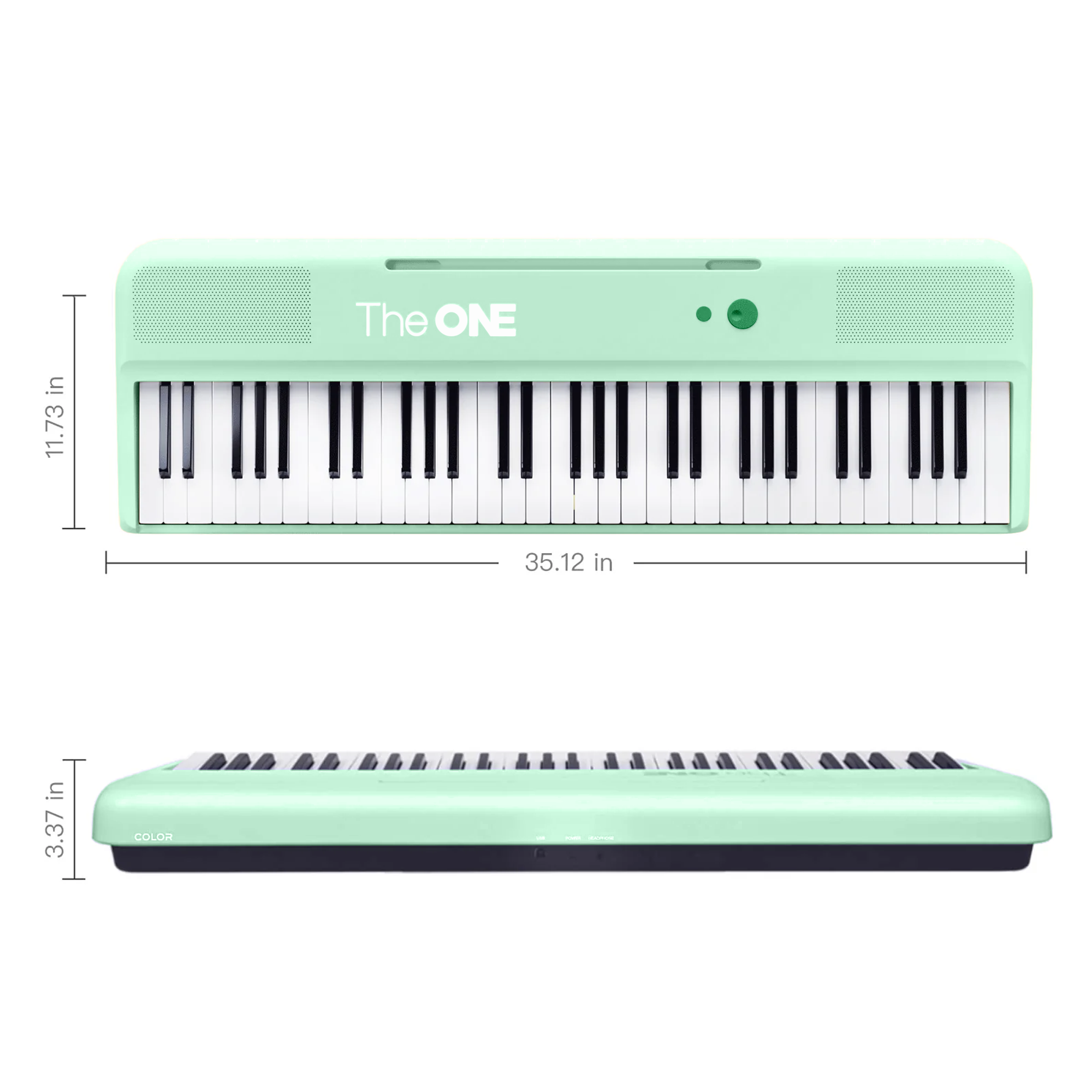 The ONE SK-COLOR Akıllı Taşınabilir 61 Işıklı Tuşlu Bluetooth Org - Yeşil