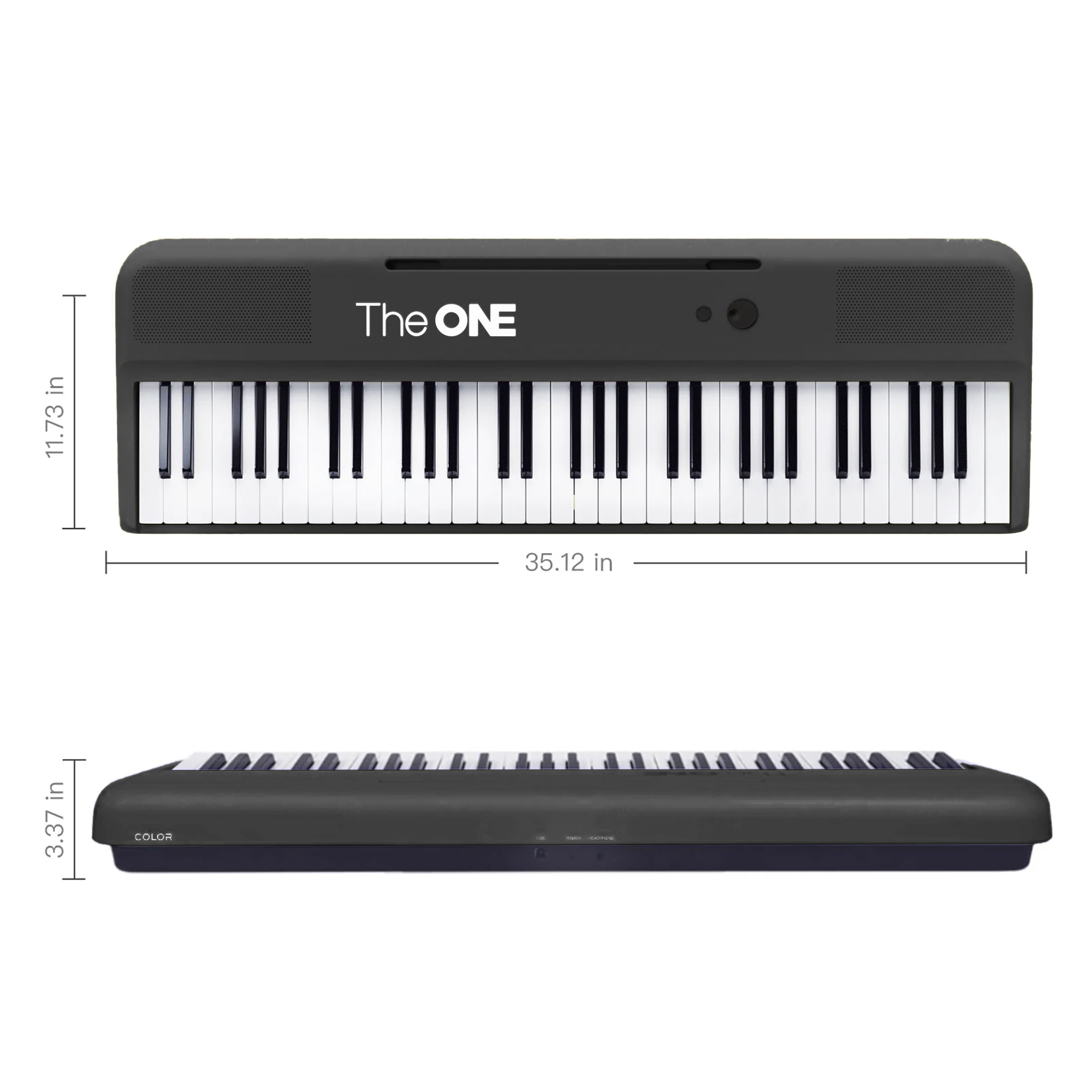 The ONE SK-COLOR Akıllı Taşınabilir 61 Işıklı Tuşlu Bluetooth Org - Siyah