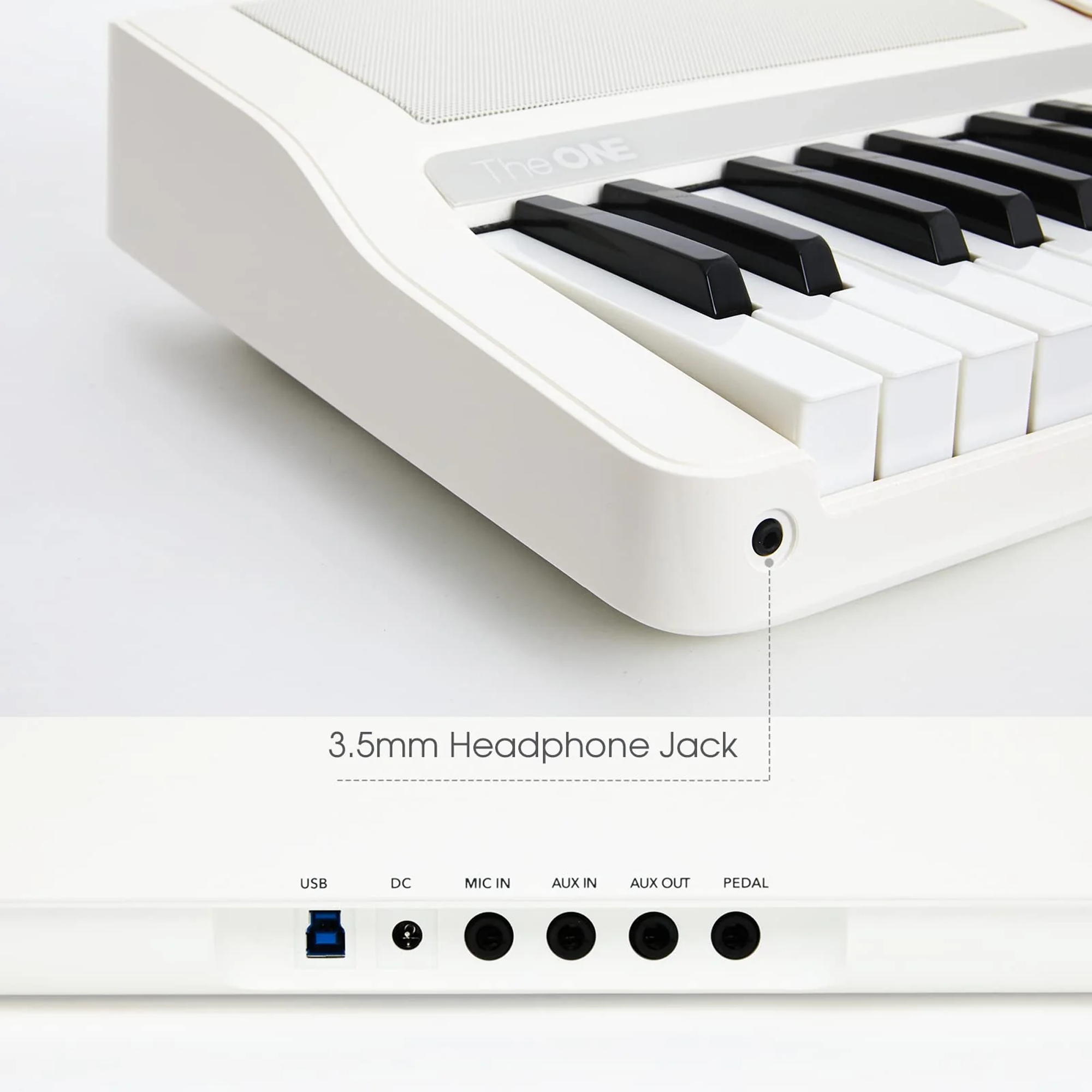 The ONE SK-TOK 61 Tuş Hassasiyetli Akıllı Org, MIDI Klavye - Beyaz