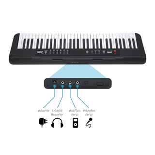 Jwin CMK-6148BK 61 Tuşlu Elektronik Org (Etiket. Mikrofon ve Adaptör Hediye)